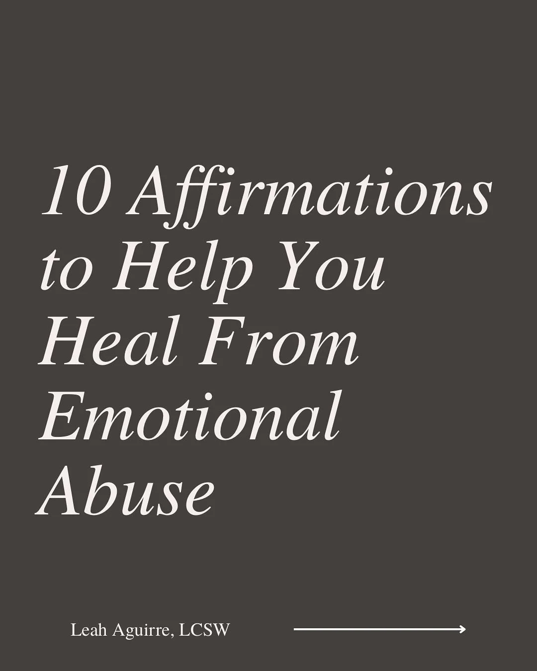 Healing from emotional abuse means re-learning truths your nervous system may have forgotten.

You might have been told&mdash;directly or indirectly&mdash;that your needs were &ldquo;too much,&rdquo; your boundaries were &ldquo;selfish,&rdquo; or tha