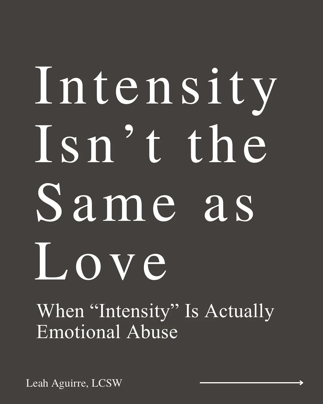 If it feels like a rollercoaster &mdash; it&rsquo;s probably not love.

Many of us confuse intensity for connection because chaos once felt familiar.

But healthy love is not built on reactivity or emotional highs and lows &mdash; it&rsquo;s built on