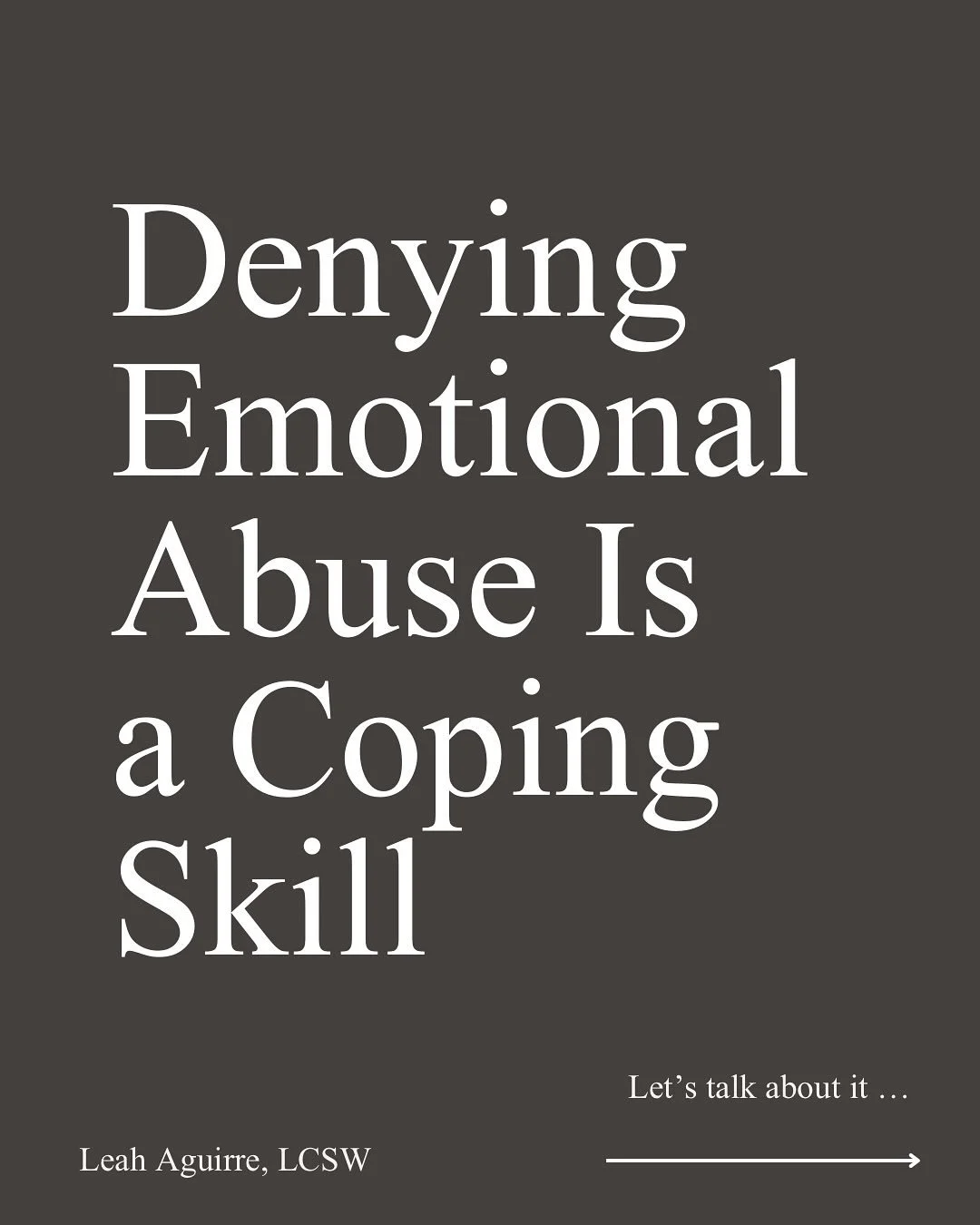 Still hoping the emotionally abusive partner will change? ⬇️

&ldquo;Denying your reality and getting hung up on the fantasy version of your partner and relationship is common and a natural defense mechanism. This denial helps you to cope with situat