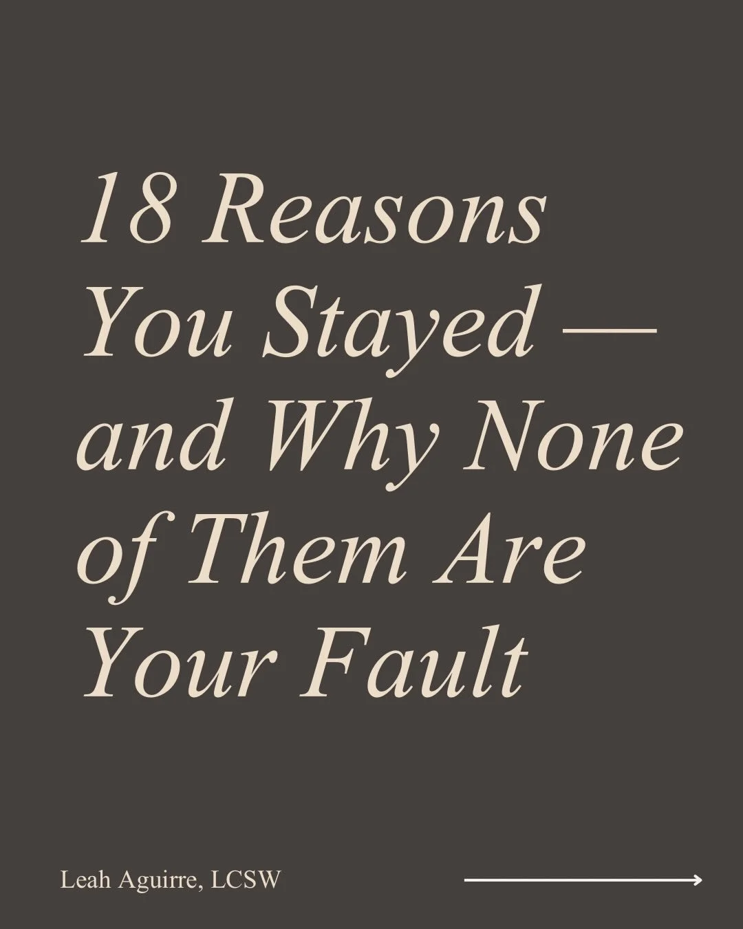 Let&rsquo;s be CLEAR:

You did NOT stay too long because you were &ldquo;stupid.&rdquo;
You stayed because you were conditioned, wounded, hopeful, or trauma-bonded.

Emotional abuse is strategic.
It confuses you.
It keeps you hooked.
It makes you que