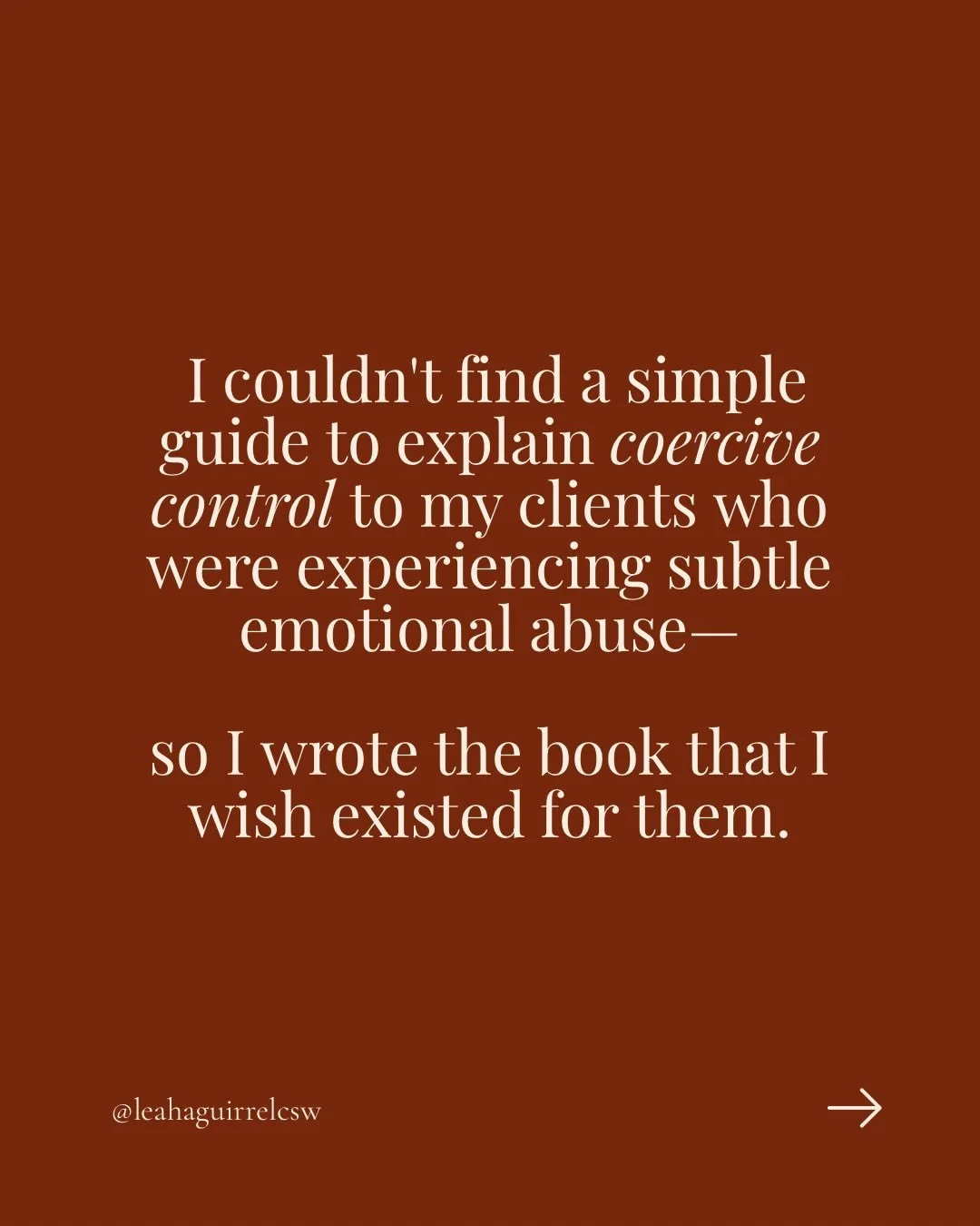 Most people think coercion only looks like threats, intimidation, or physical force. 

But in emotionally abusive relationships, coercion can be much more subtle and nuanced.

In my book, Is This Really Love?, I break down hidden forms of coercion li