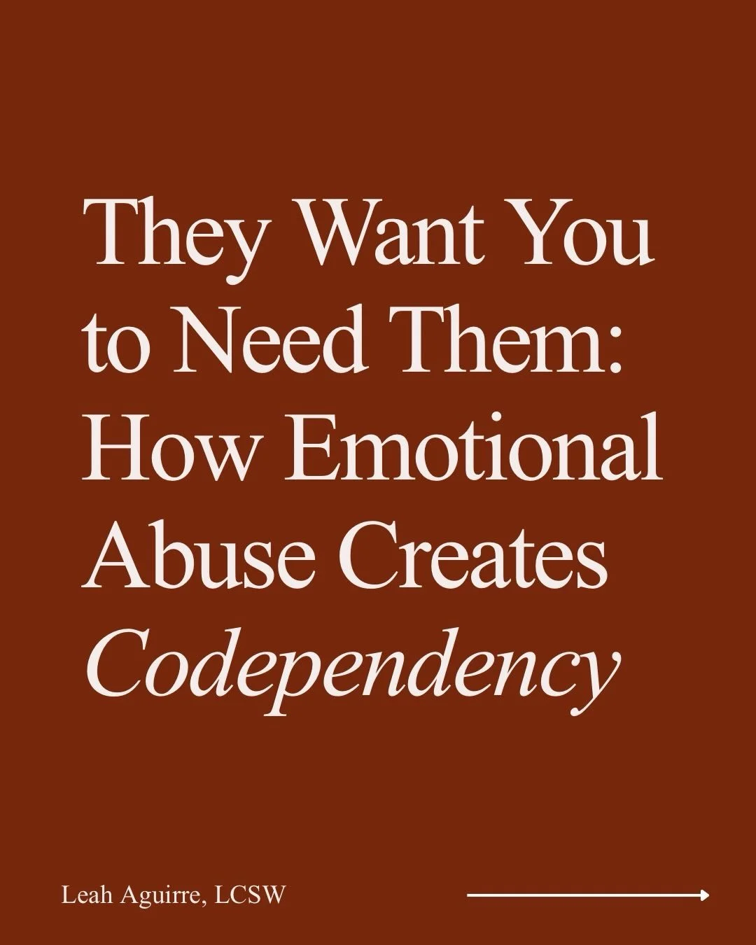 Emotionally abusive partners don&rsquo;t just want love &mdash; they want control disguised as connection.

They create a dynamic where your worth feels tied to their approval and your peace depends on keeping them happy. 

Over time, you may start c