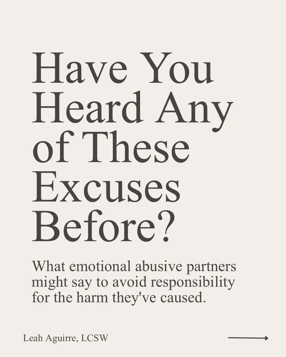 Explanations are not the same as accountability.

Many people carry trauma, stress, mental health struggles, or painful relationship histories. What matters is whether they take responsibility for their actions and make meaningful changes.

If you&rs