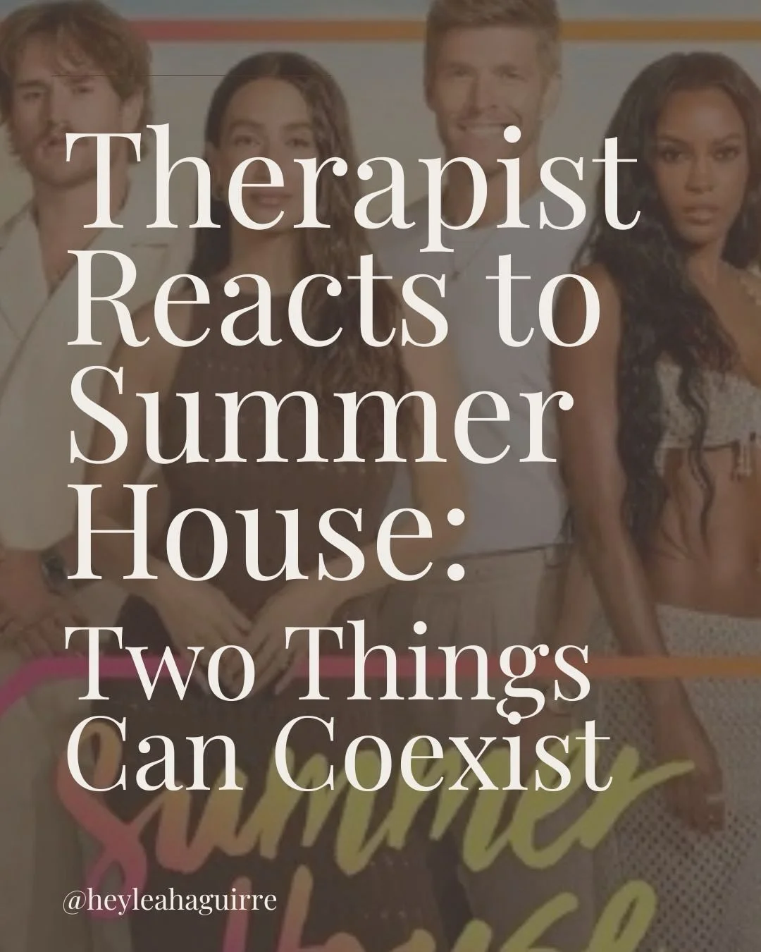 If Summer House has taught us anything, it&rsquo;s that multiple things can be true at once 😏😉

People can hurt others and be hurting themselves.

Someone can be a victim in one moment and need accountability in another.

Maybe let reality TV be ou