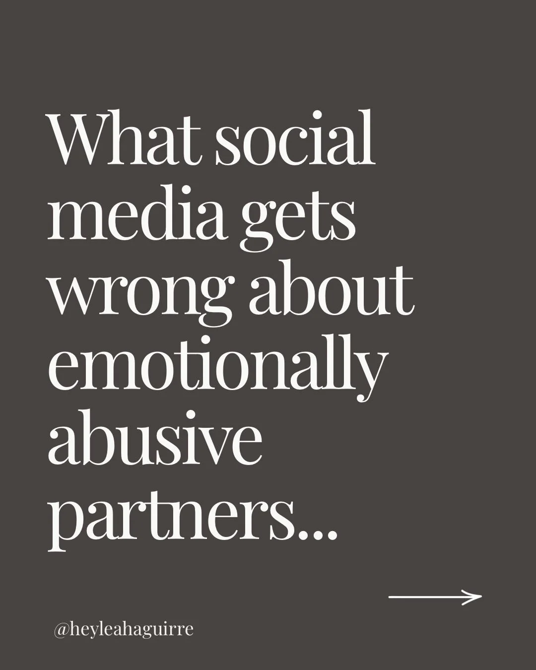 I know for me personally, along with so many other folks, my experience of emotional abuse really didn&rsquo;t fit this &ldquo;narcissist&rdquo; narrative or the textbook cycle of abuse.

Abuse is so pervasive because of the larger systems and social