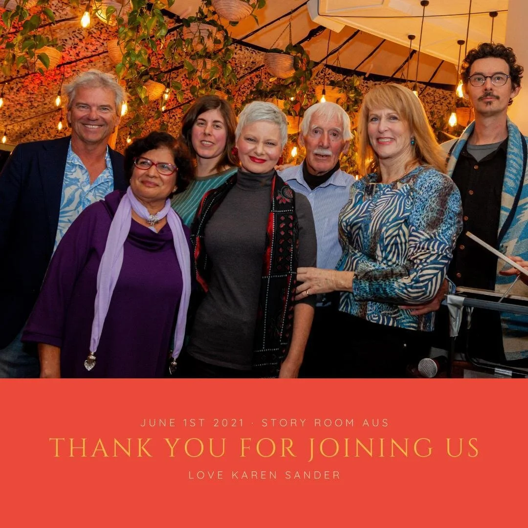 Oh, What a Night! 

Thank you to all those who attended Story Room Aus on Tuesday June 1, 2021, and to the Storytellers, Matt Hayes, Ashley Kalagian Blunt, Wilf Deck, Lisa Gorman, Kiran Shah and Luke Escombe, who stepped up to the barrel and shared t