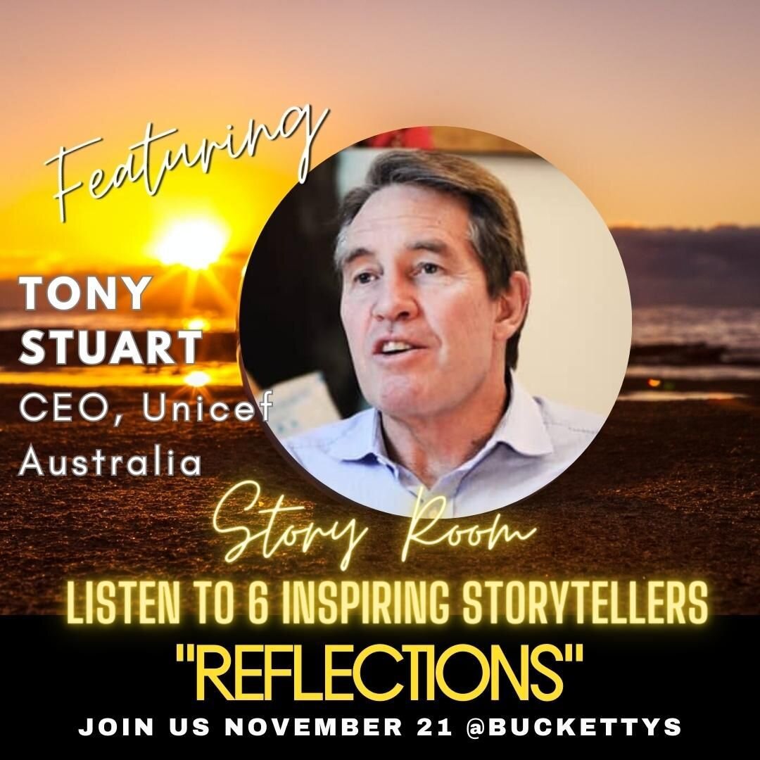 BOOK NOW for the Story Room November to hear from Tony Stuart &amp; 5 other inspirational speakers!!

Storytellers will speak on the topic:
'Reflections&rsquo;

November 21st - doors open at 6pm
Tickets are $35
BUY TICKETS NOW: click on the link in o