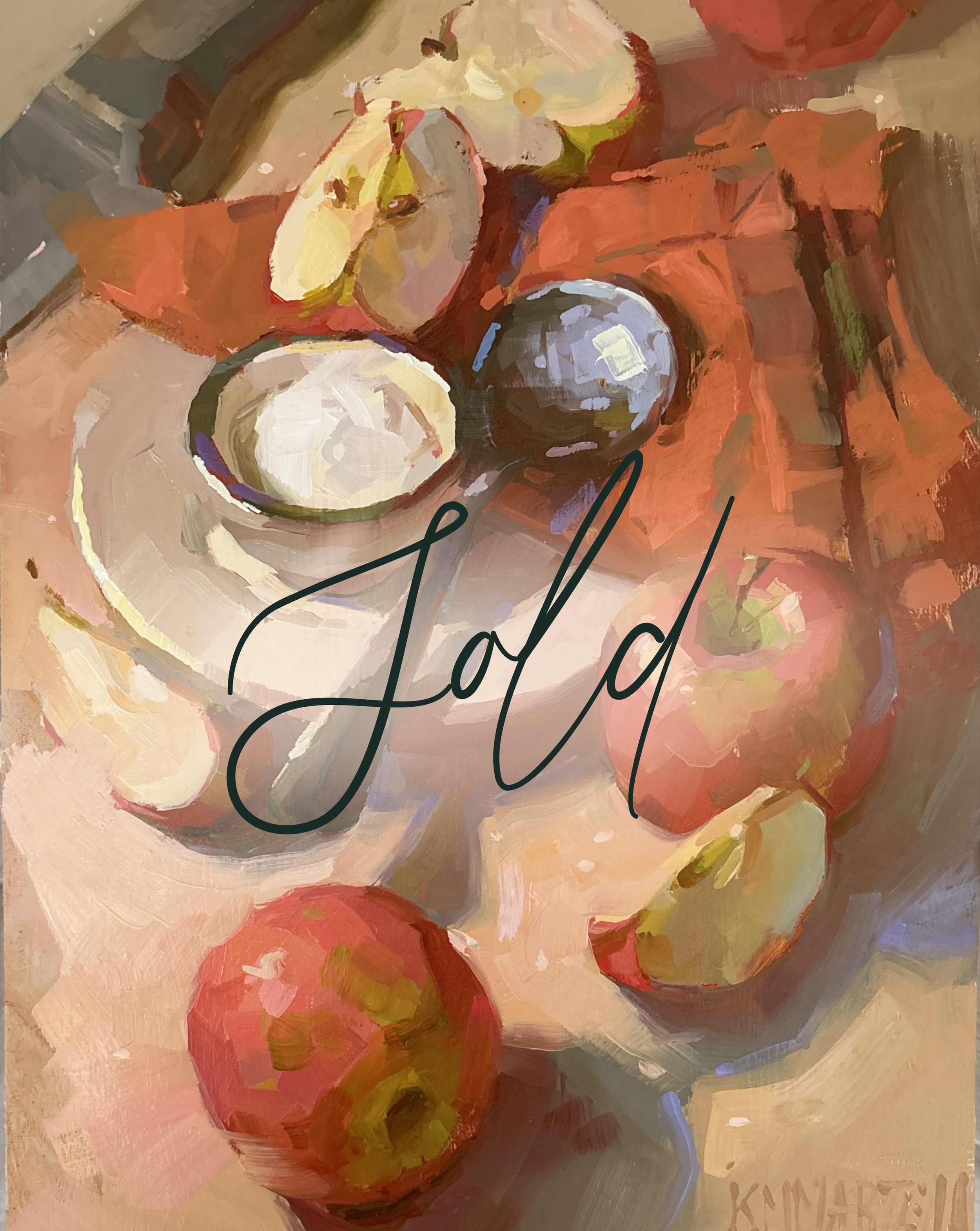 "Sugary Apples" - 10x14in - SOLD - The Doorway Gallery