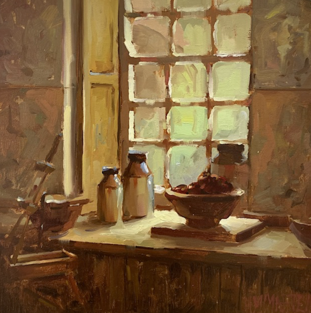 "Afternoon Light" - 30x30cm - oil on canvas - €600 - The Doorway Gallery