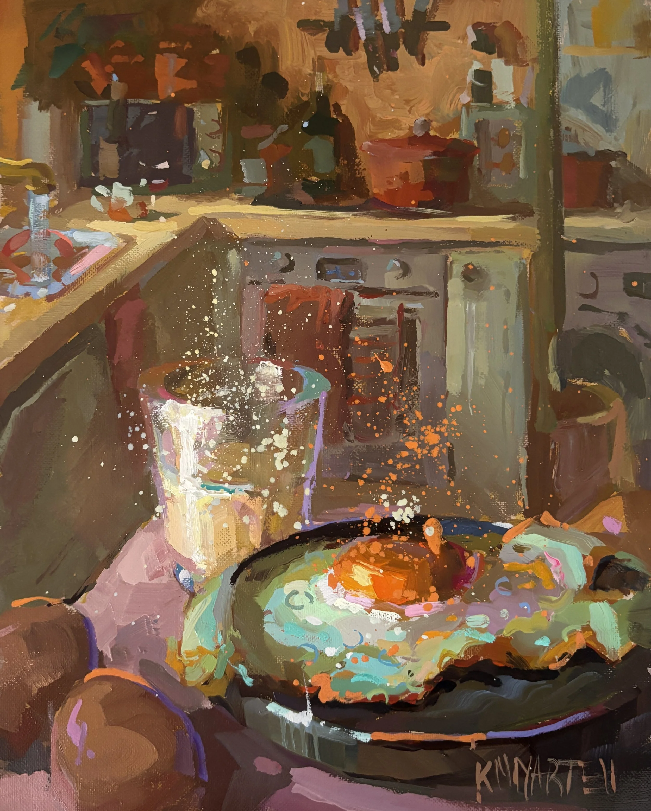 "Morning Magic" - 20x25cm - oil on canvas - €400 - ✨ from the studio