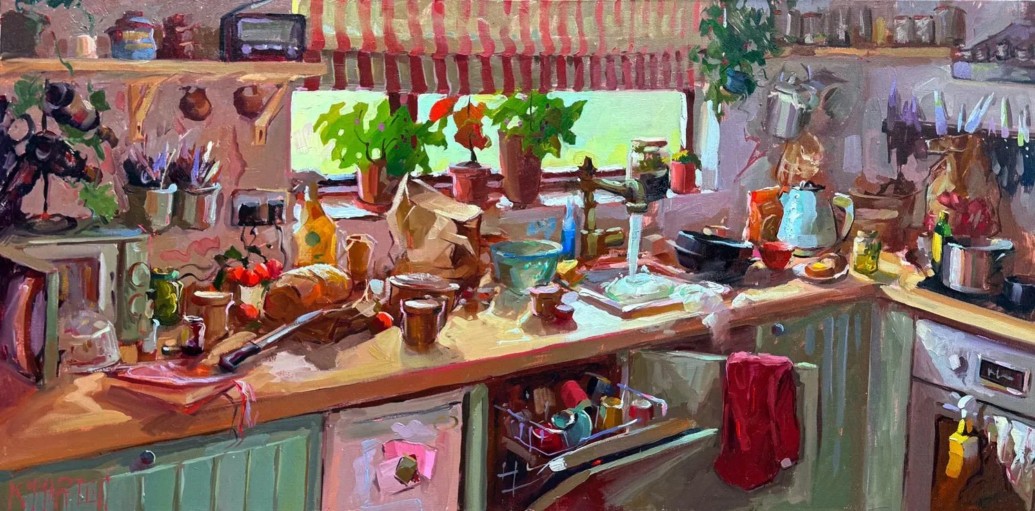 "Saturdays" -  80x40cm - oil on canvas - €1,650.00 - Killarney Art Gallery