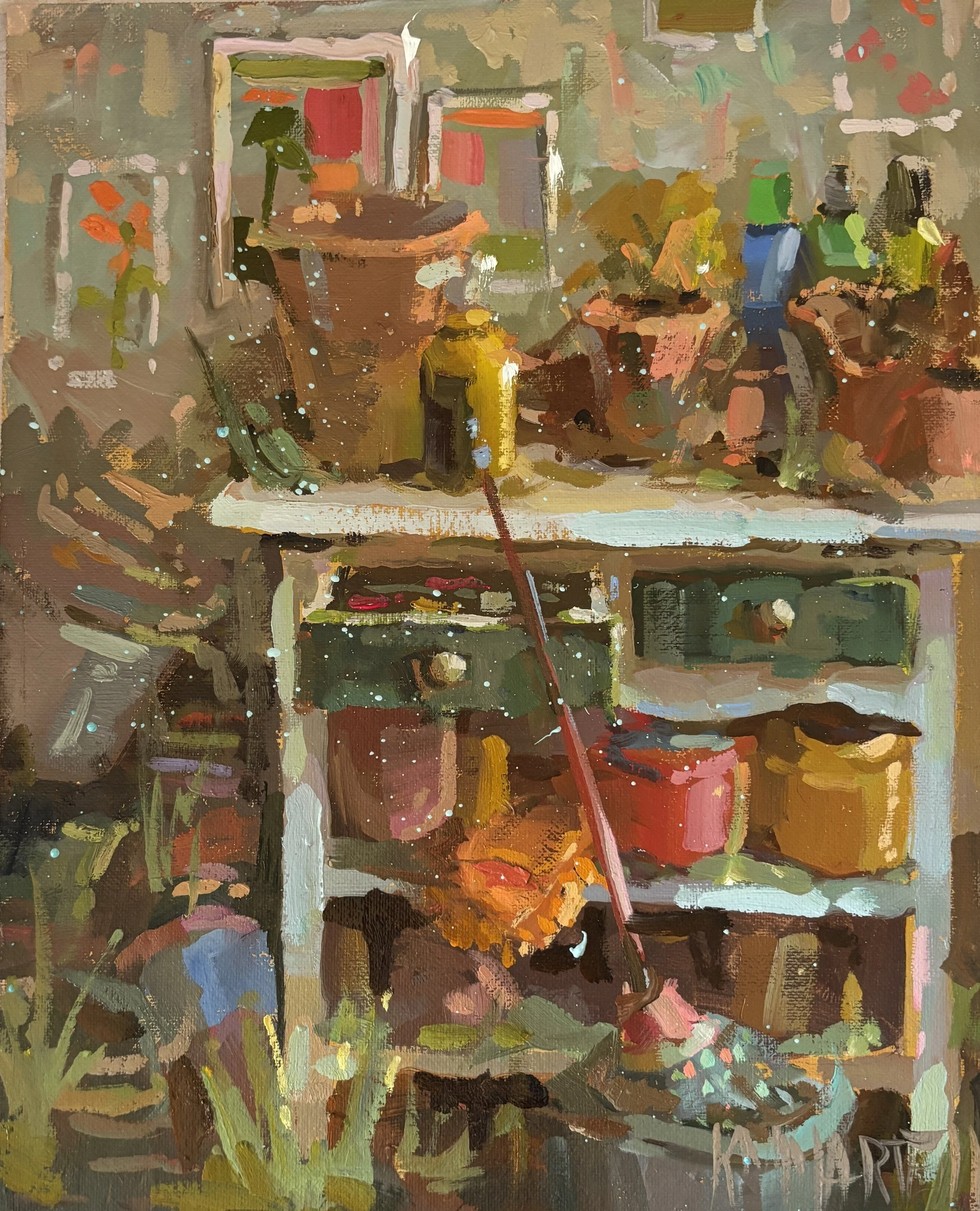 "Where the silly things grow" - 20x25cm - original oil painting