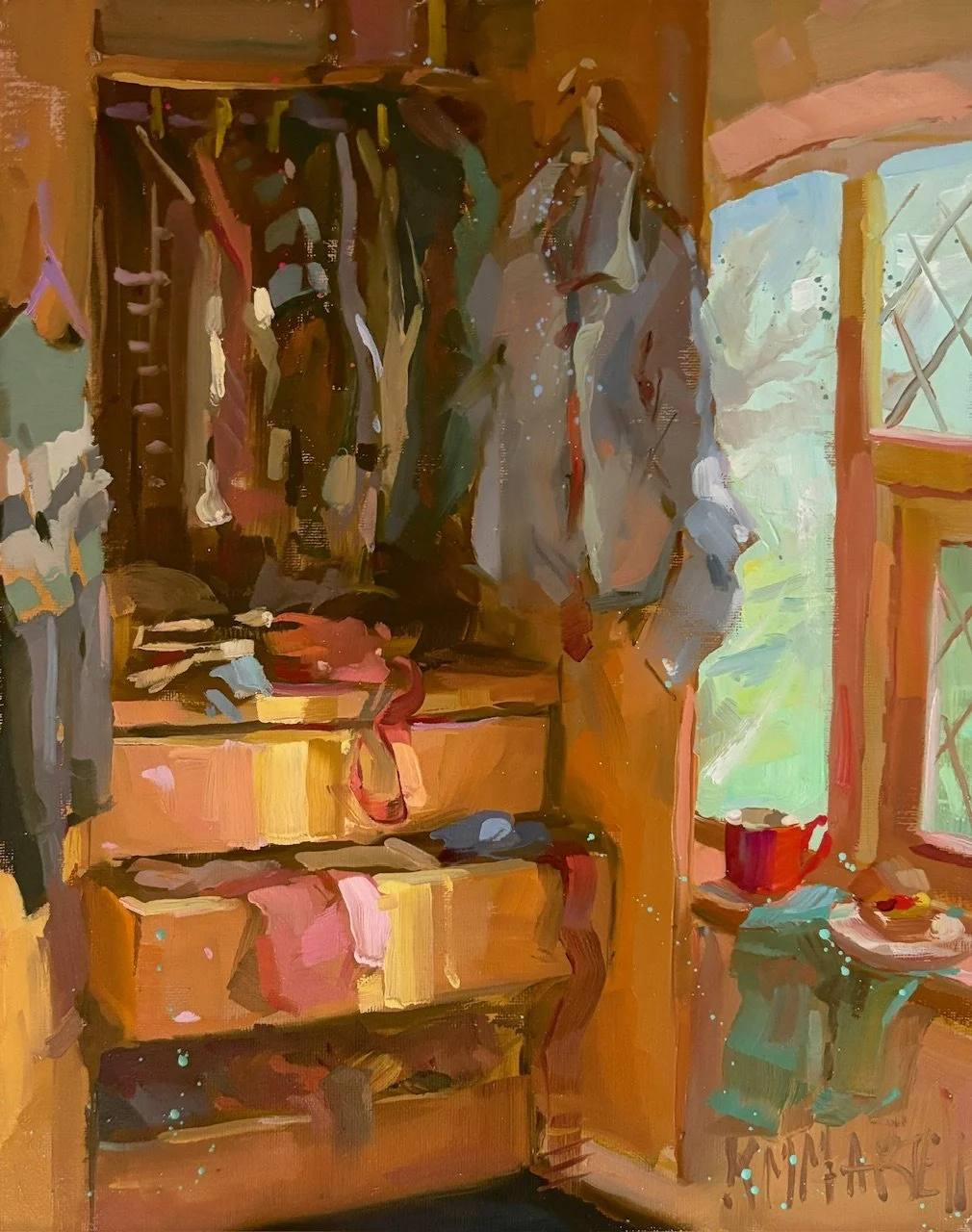 "Busy Mornings" - 20x25cm - oil on canvas - €400 - The Doorway Gallery 