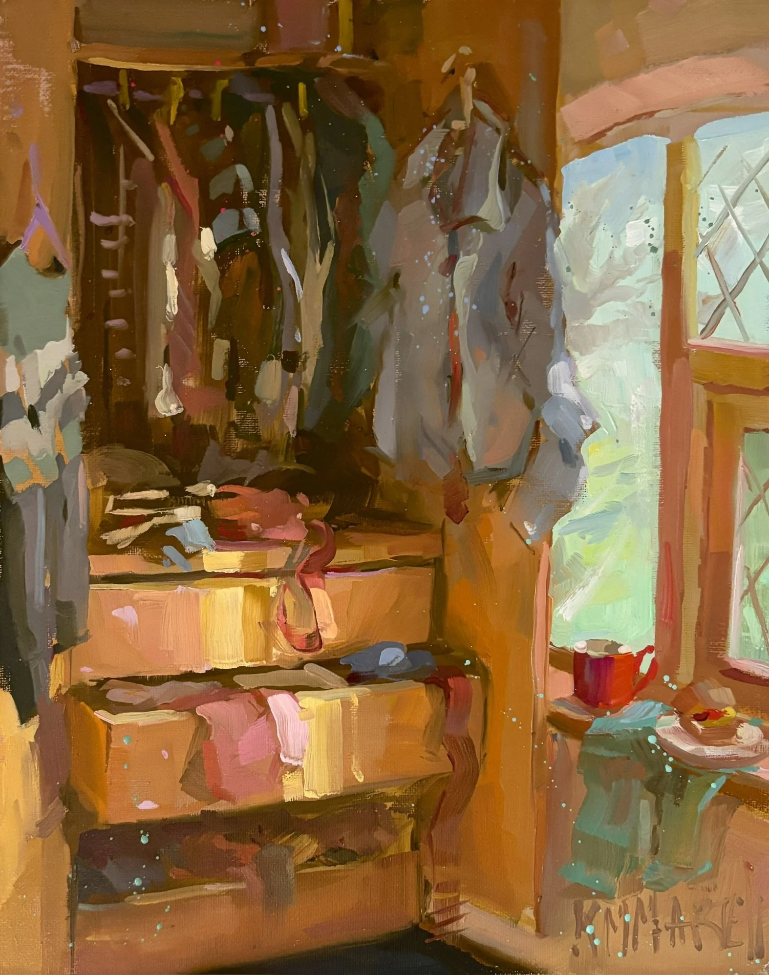 "Busy Mornings" - 20x25cm - €400 - The Doorway Gallery