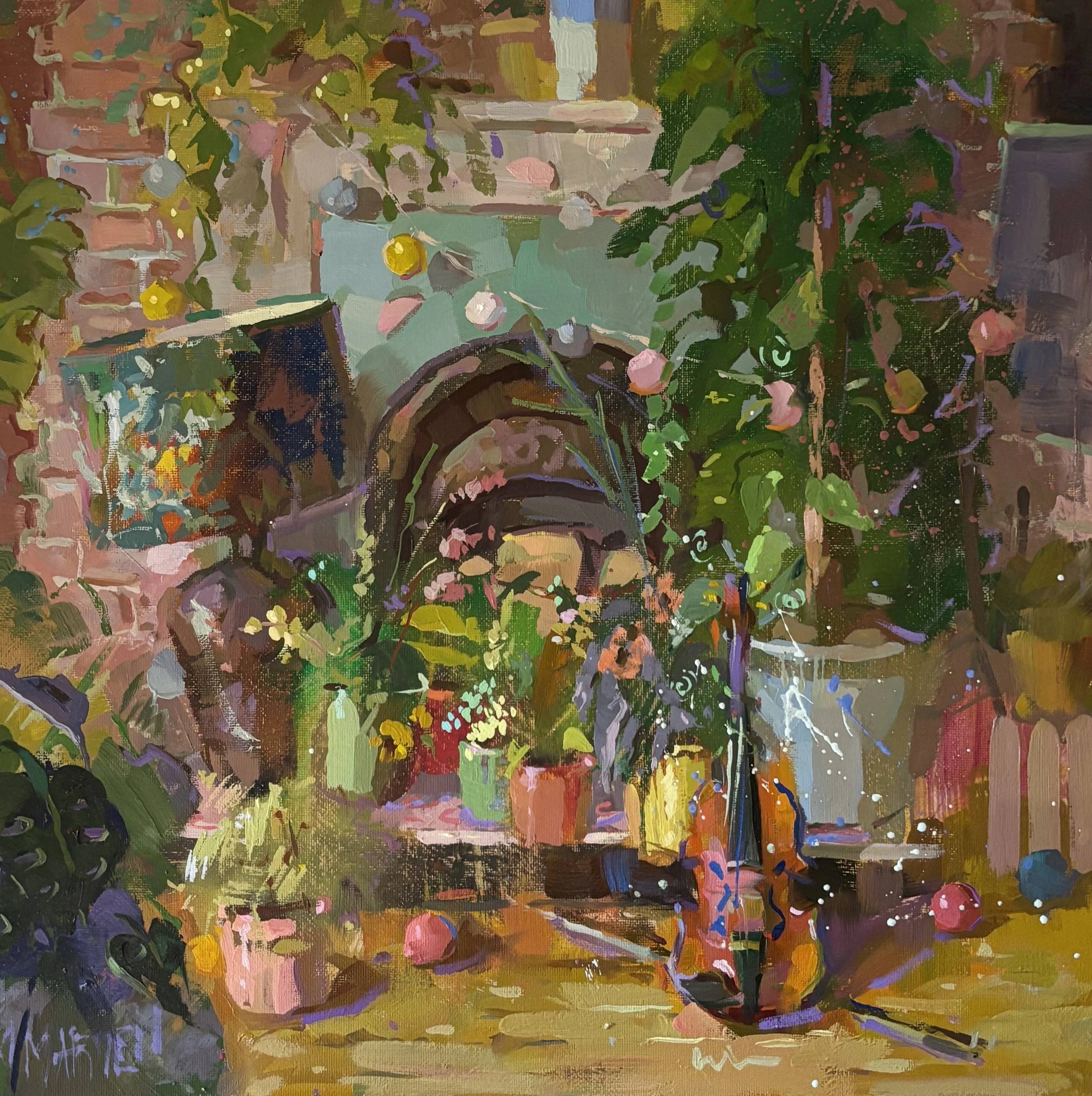 "Living Room Dreams" - 30x30cm - £600.00 - Art & Horse Racing Gallery