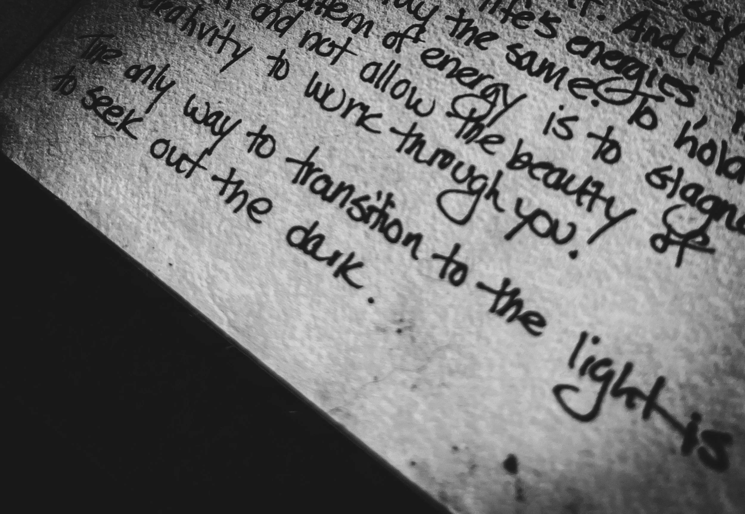 Handwritten journal page from Melissa Lynn Sharp's 2009 journals discussing life transitions.