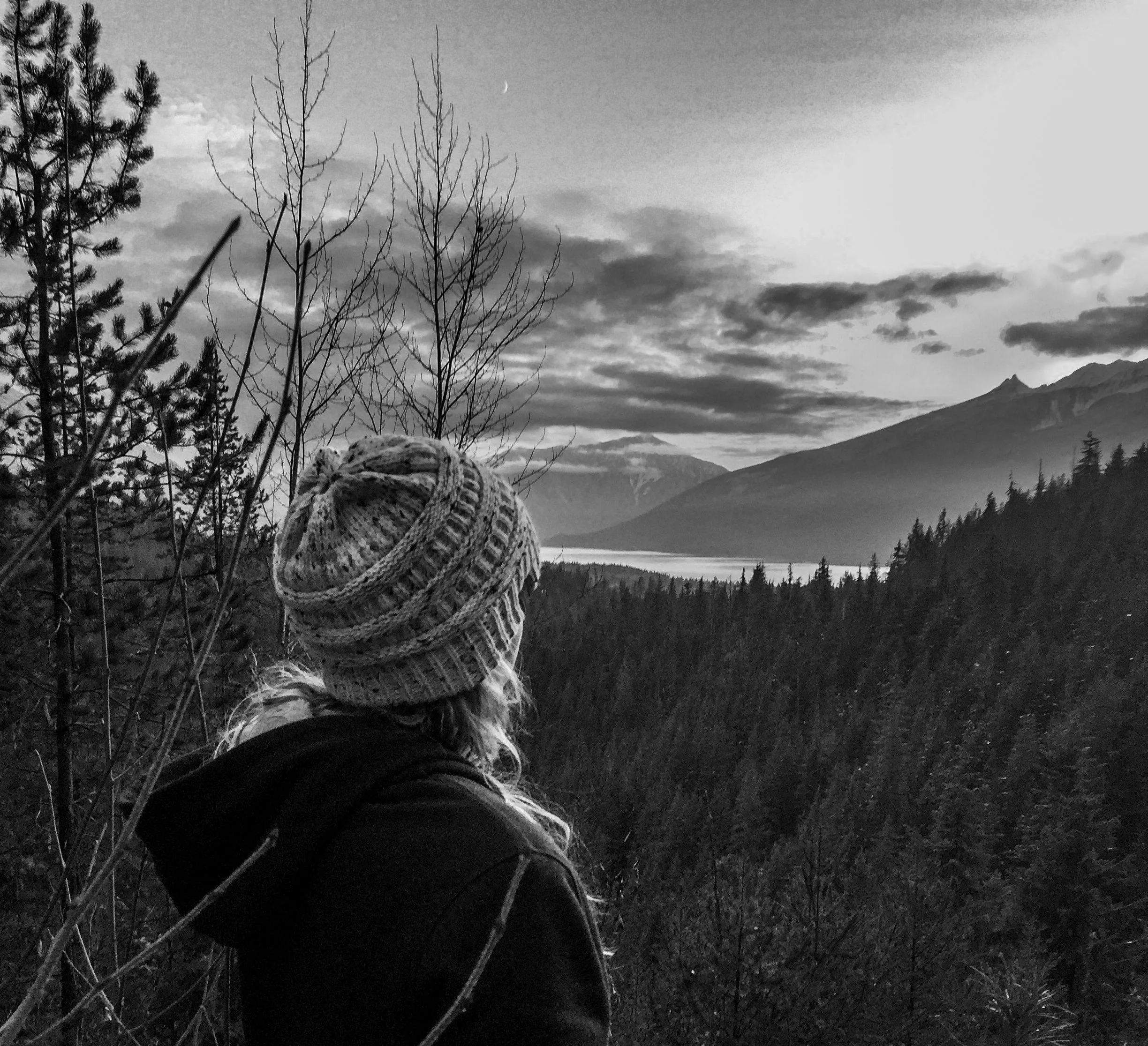 Person overlooking a mountain valley, reflecting on overcoming resistance and building emotional resilience.