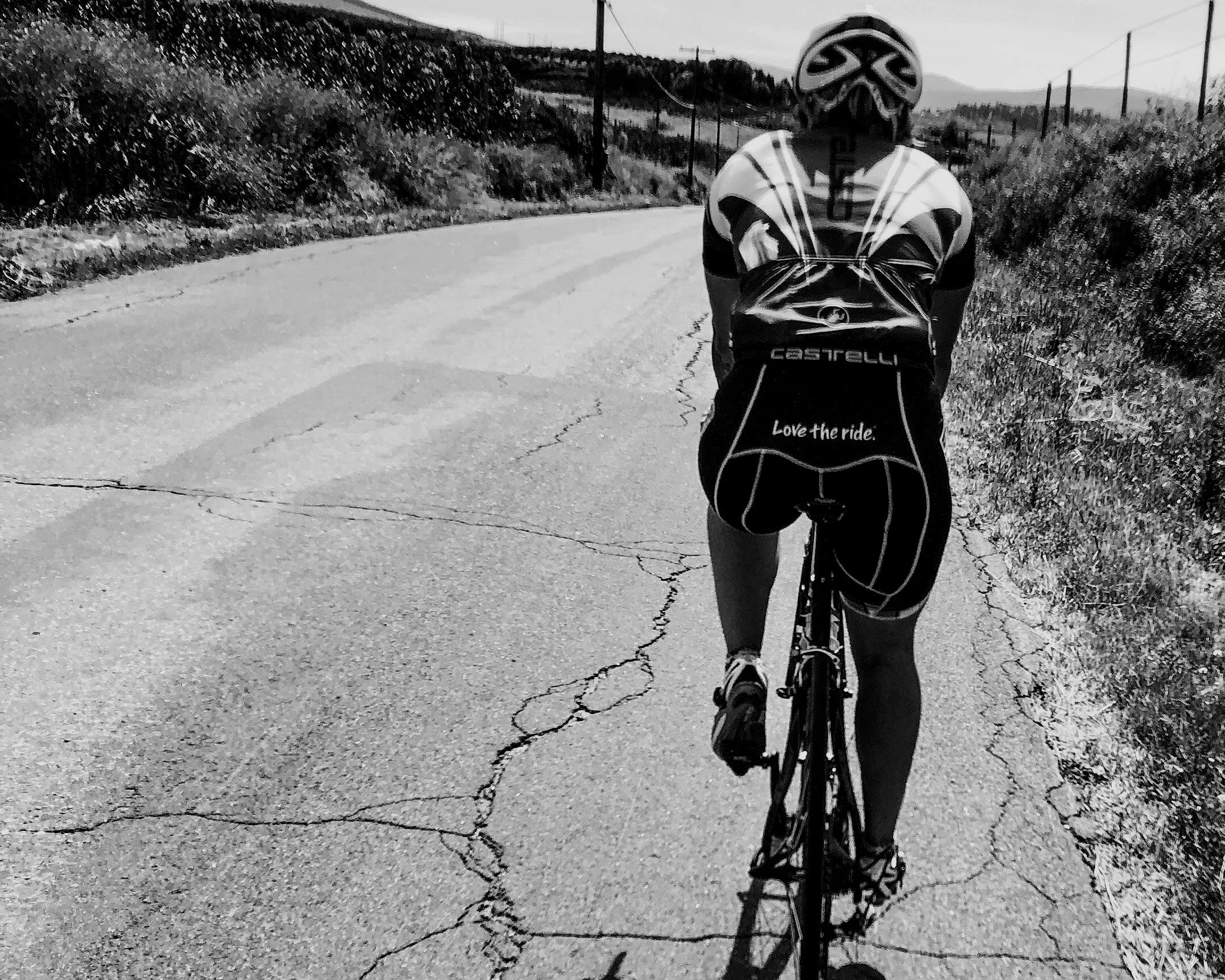Featured image for an article about discipline and resilience on The Resilience Method©, showing Melissa Lynn Sharp riding her road bike.