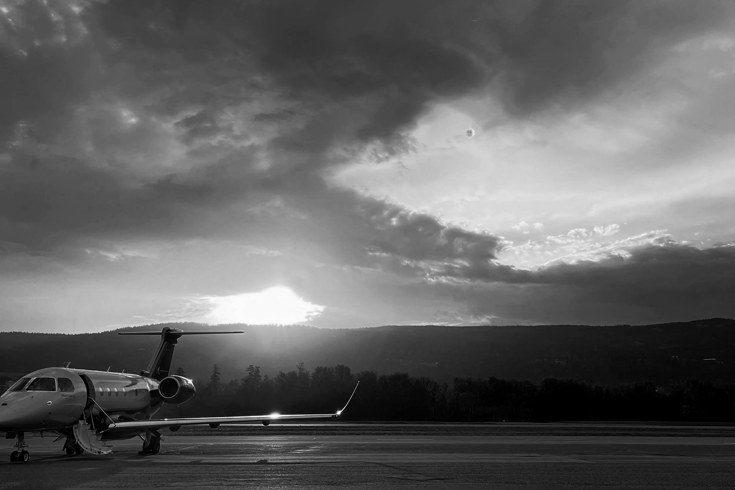 Airplane at sunrise symbolizing courage, overcoming fear, personal growth, and taking the first step into the unknown.