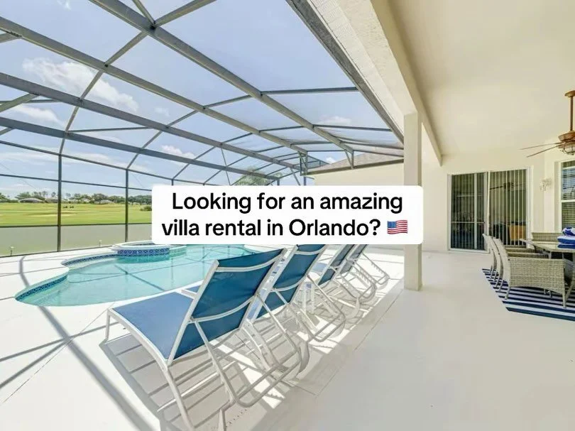 Villa Reference; 596PD

📍Highlands Reserve, Davenport 
🛌 5 Bedrooms / Sleeps 12 
🛁 3 Bathrooms 

⭐️ Impressive views of the golf course from several vantage points
⭐️ Recently revamped by an interior design team 
⭐️ Star Wars Cinema Room featuring