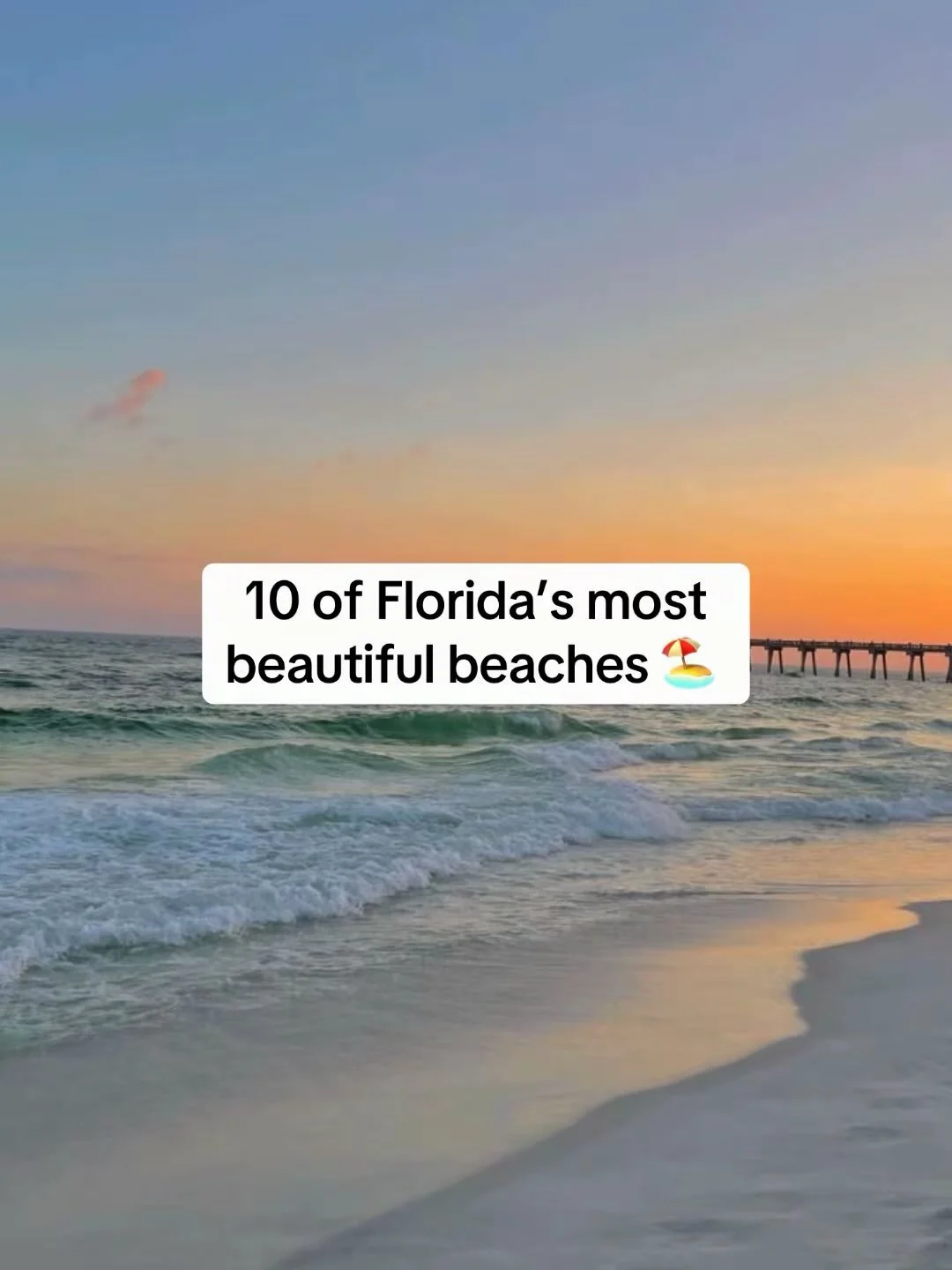 Florida has some of the most beautiful beaches in the world. Which is your favourite beach? 🏖️ #floridabeach #floridabeaches #orlandofl&oacute;rida #orlandoholiday #disneyholidays