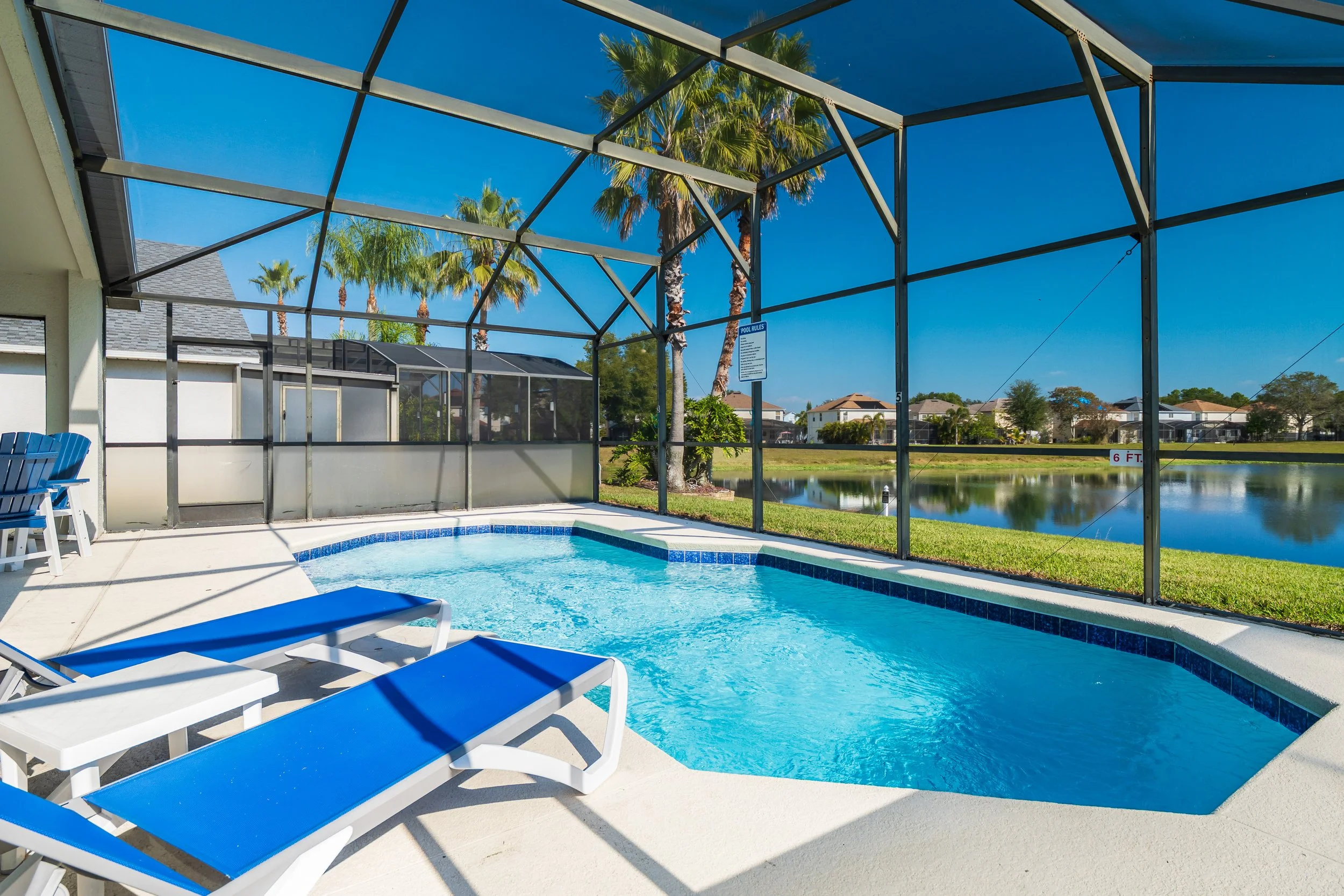 1500MS - Sunrise Lakes - Beautiful 4 Bed 3 Bath Villa with Stunning Lake View from Private Pool Deck