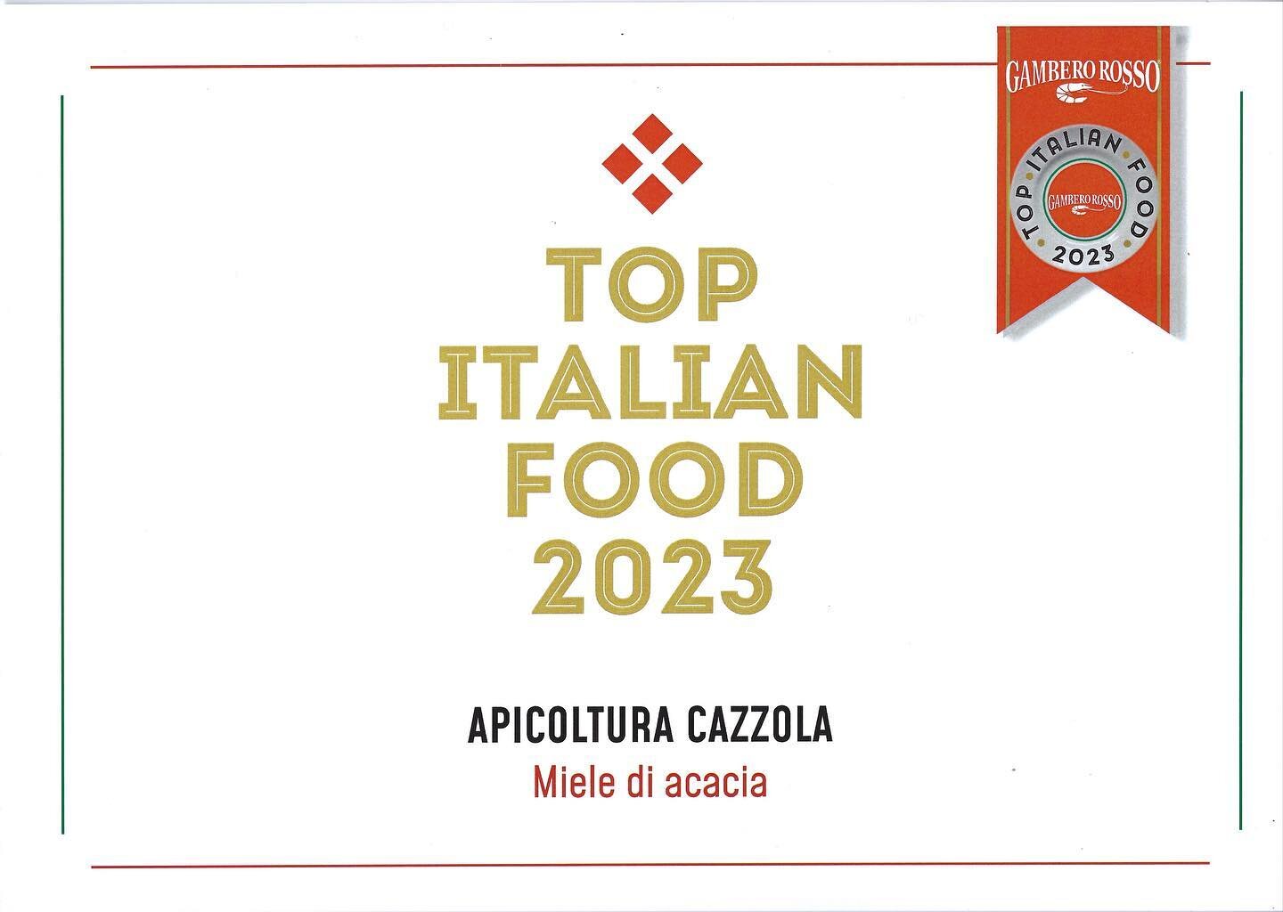Siamo onorati di far parte della guida Top Italian Food&amp;Wine 2023 del Gambero Rosso con il nostro miele di Acacia. 
Scopri di pi&ugrave;: https://www.apicolturacazzola.com/gamberorosso 

@gambero_rosso 
#topitalianfood2023 #apicolturacazzola #gam