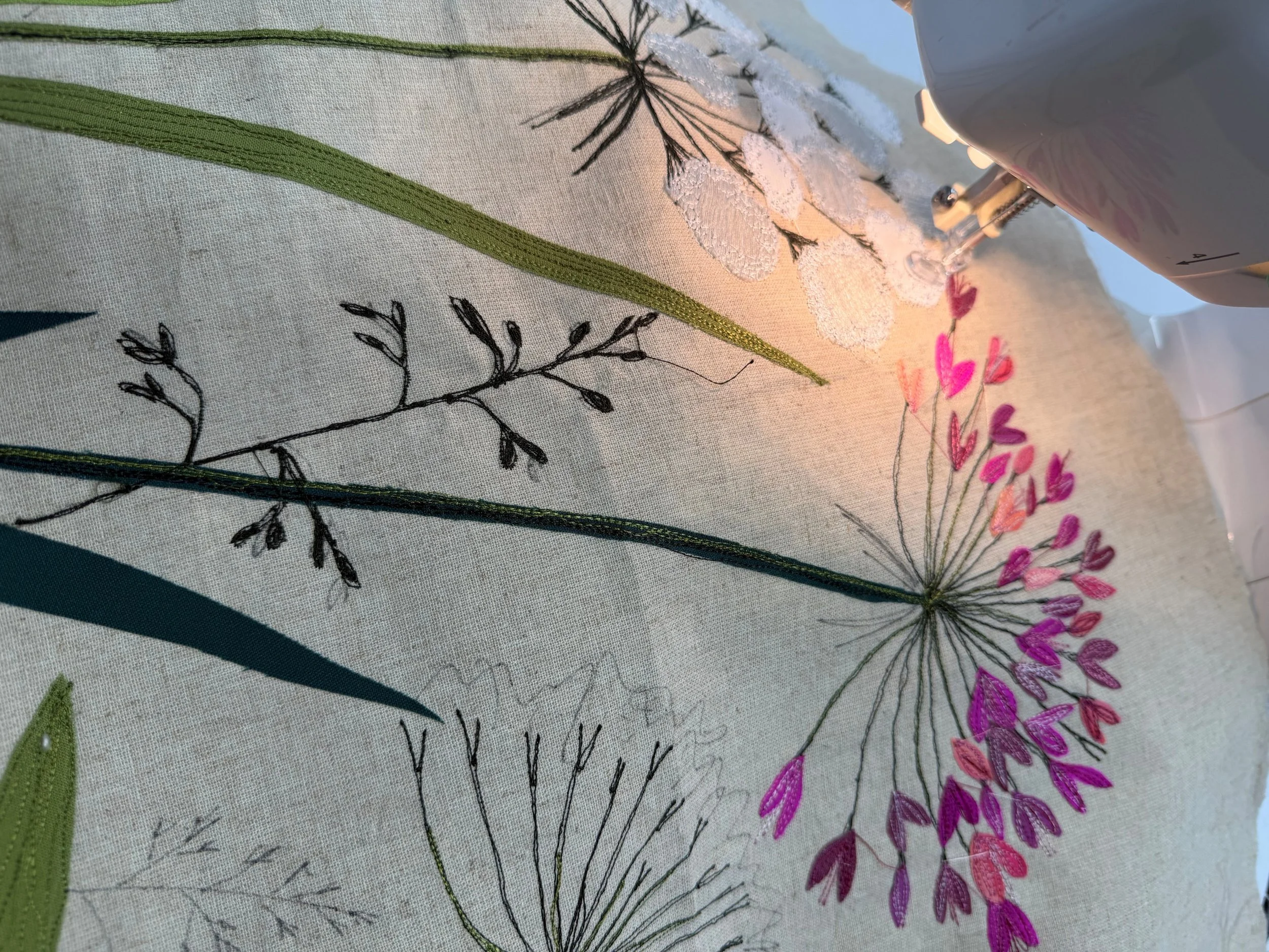 Botanical Machine Embroidery Workshops at Leonardslee