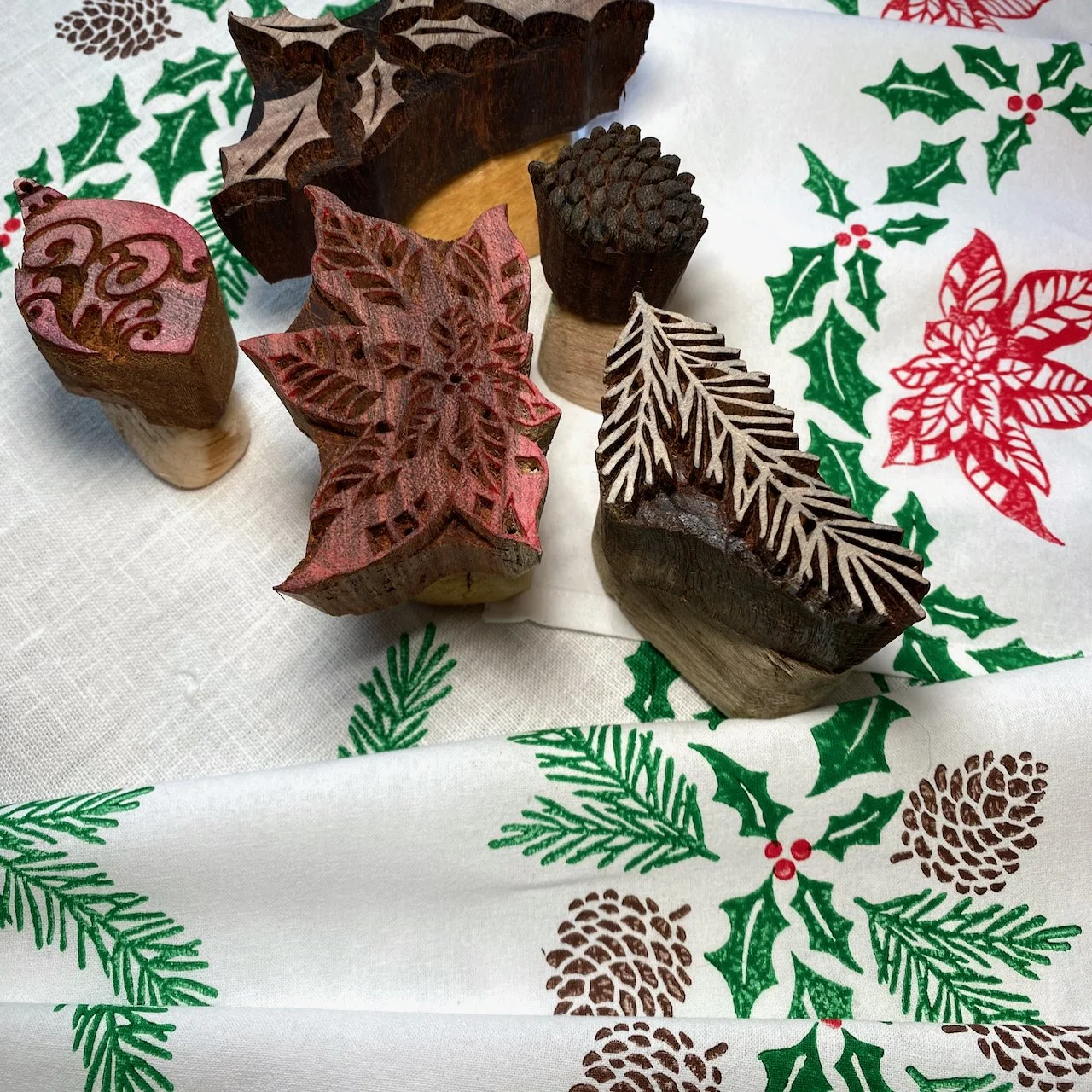 Christmas Block Printing: Festive Napkins &amp; Cards 