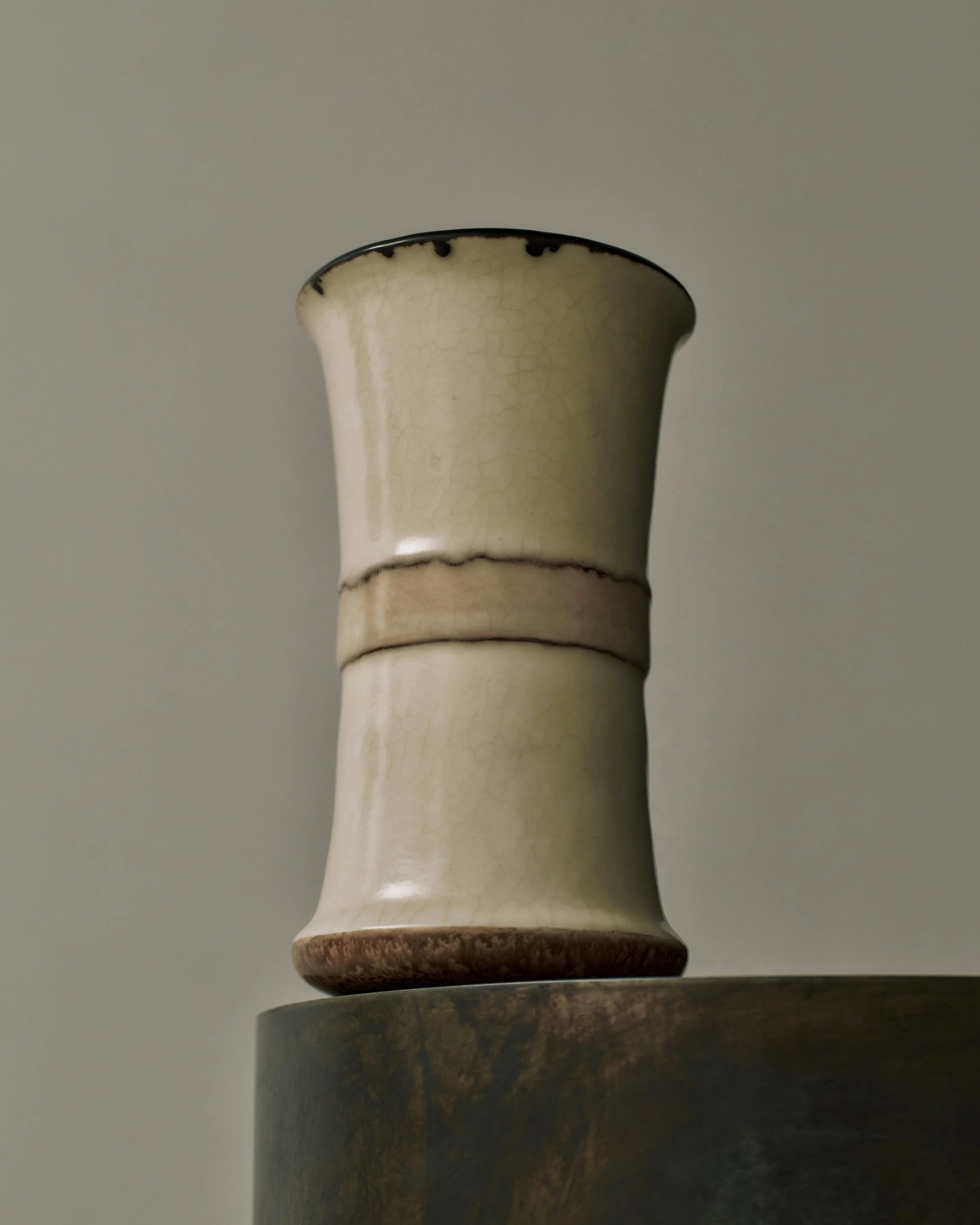 Emile Decoeur, rare 'cornet' vase circa 1930