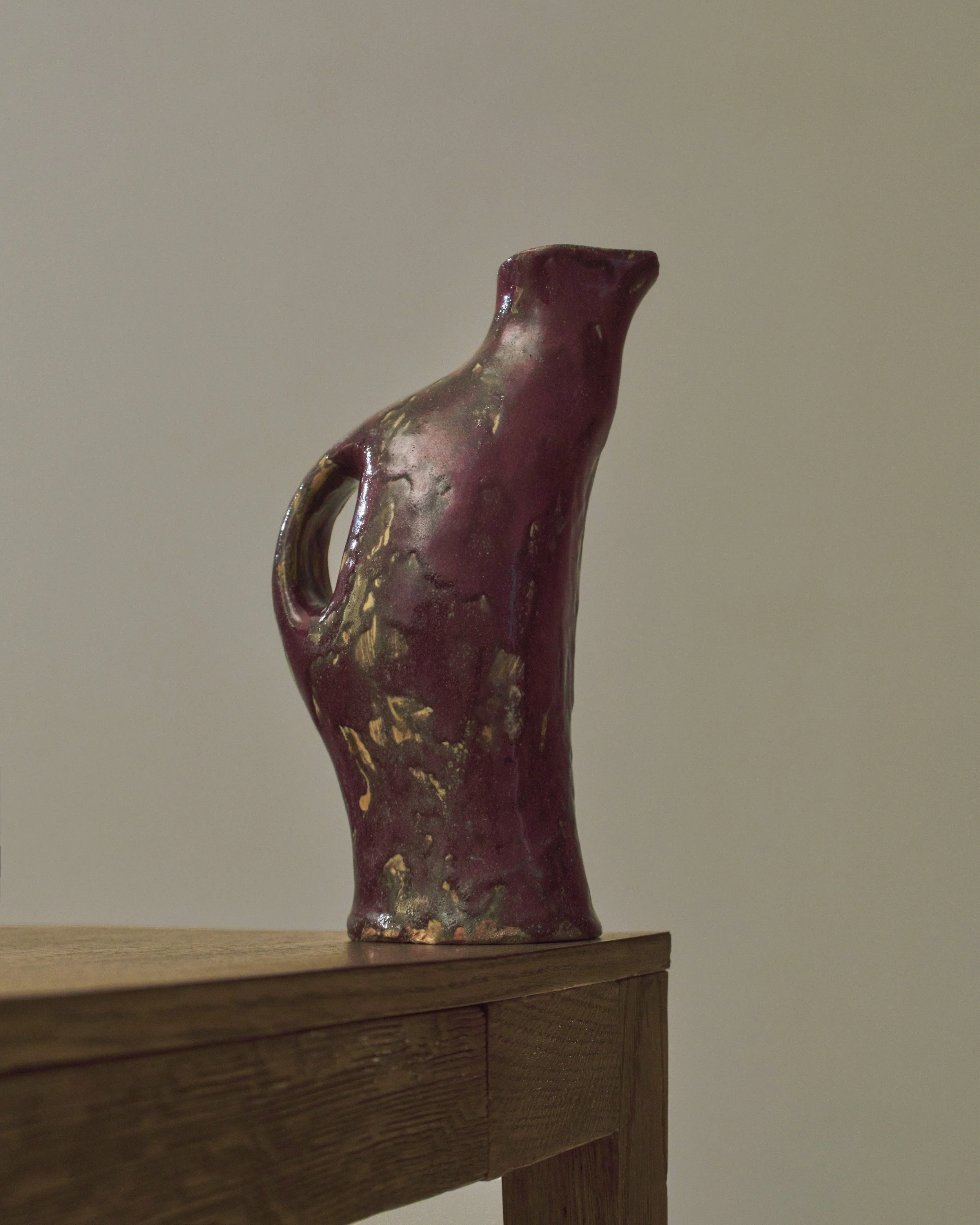 Ernest Chaplet, zoomorphic stoneware jug, circa 1882
