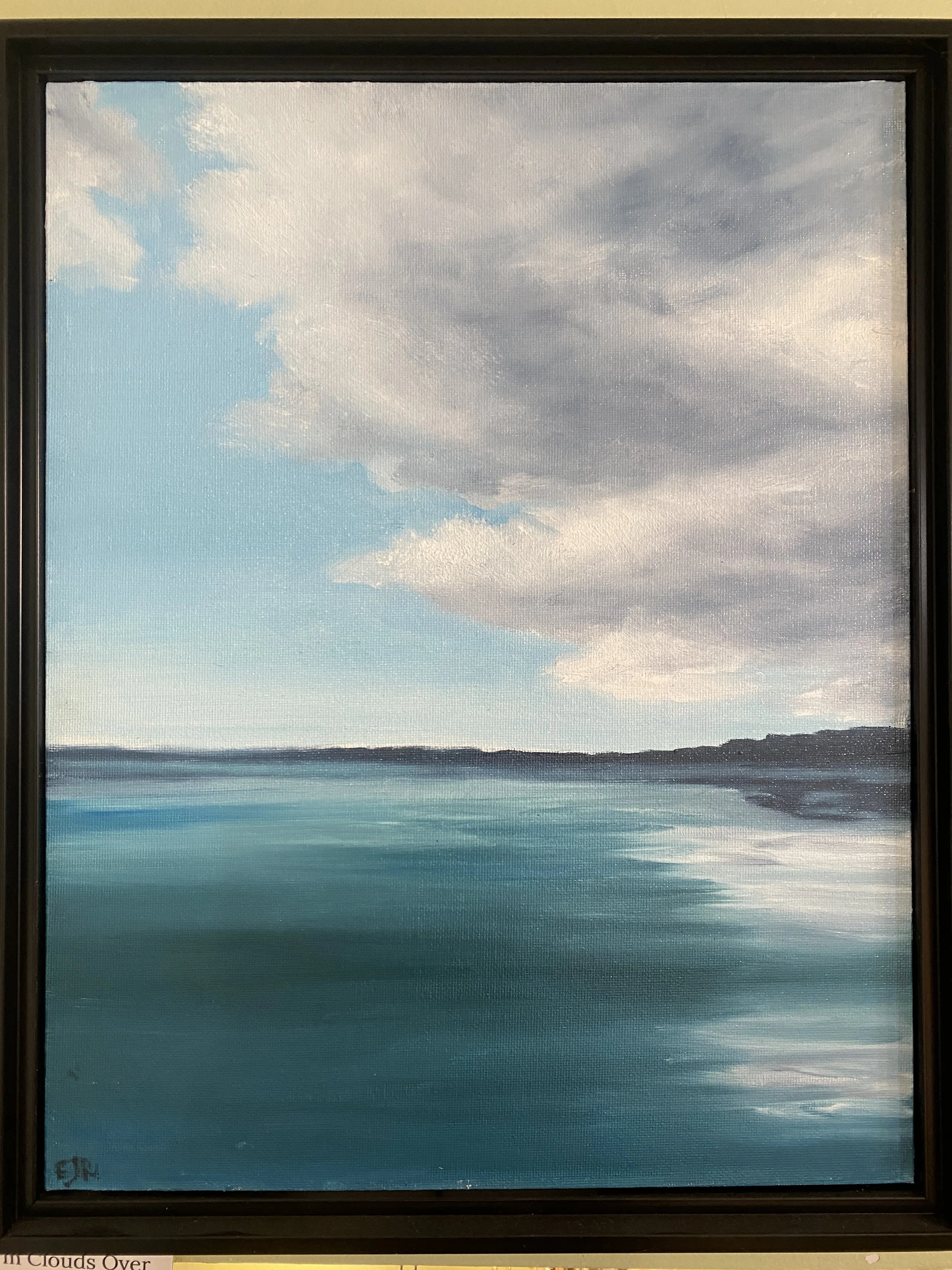 Storm Clouds, Oil on canvas, black frame. 12"x15"
$350