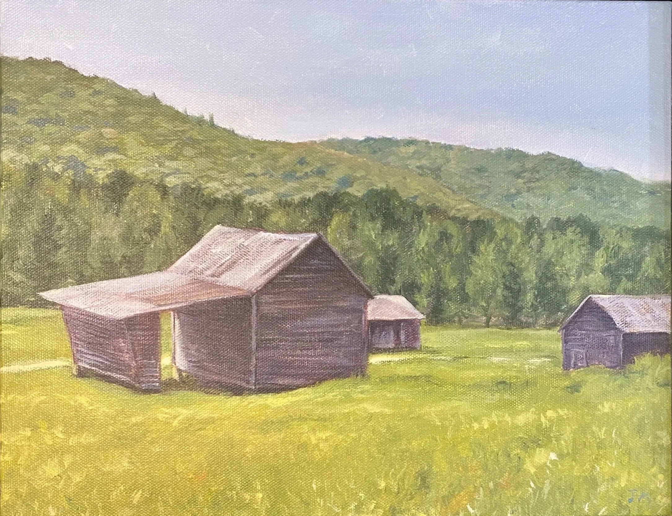 Port Oneida Barns, oil on canvas 11x14" framed
$260