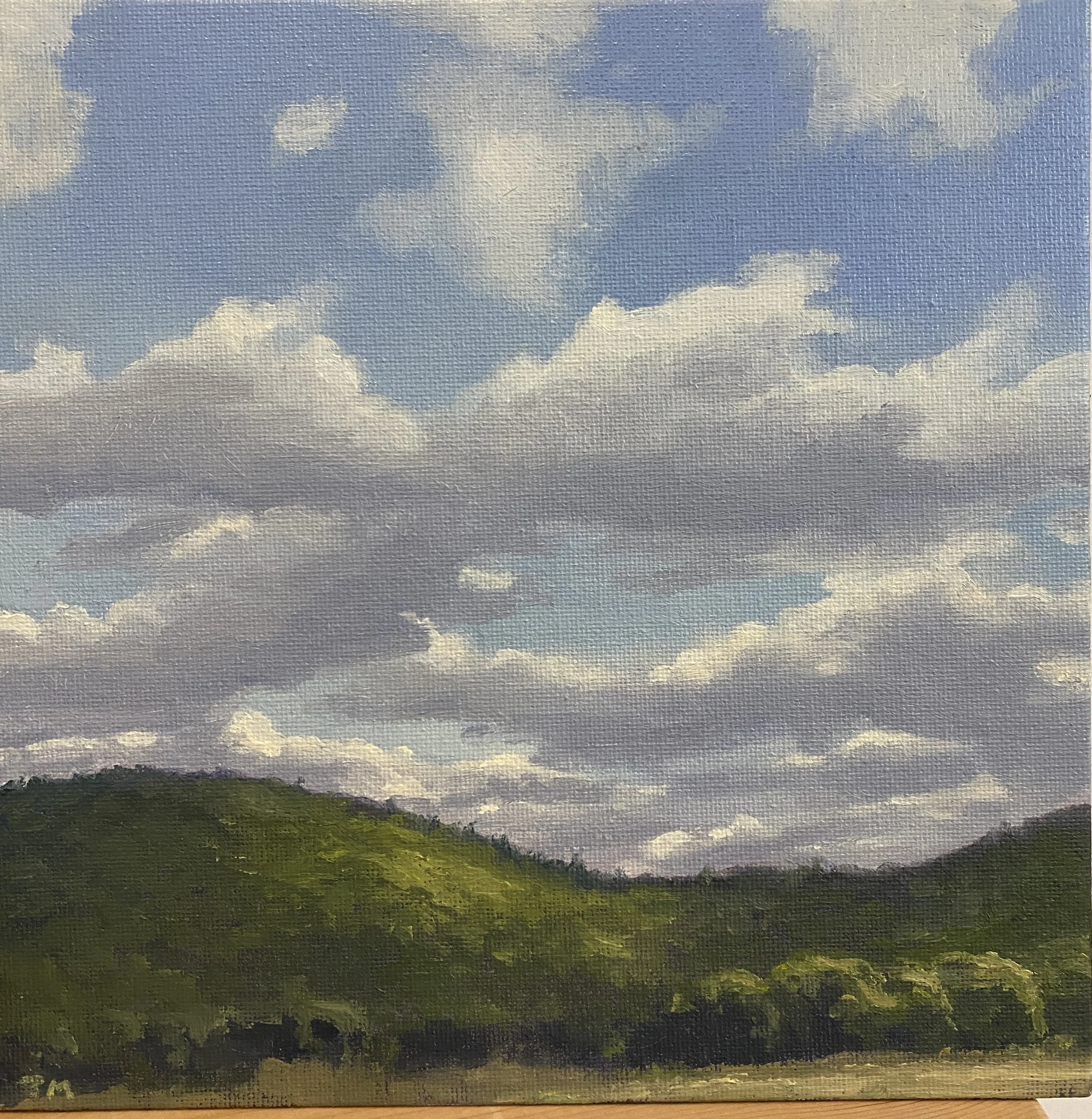 Leelanau County Hills, oil on canvas 8x8"
$140