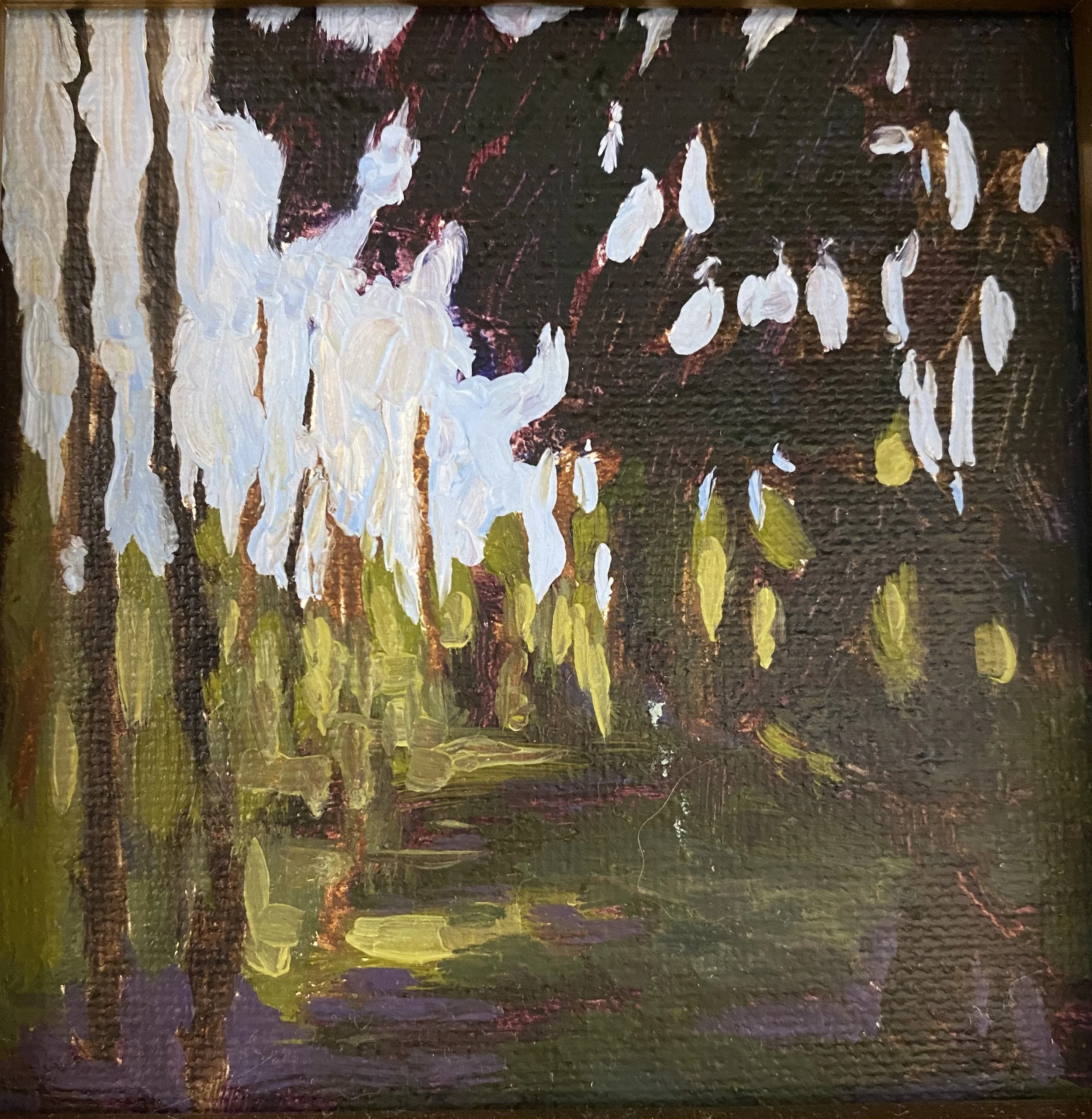 Light Study III, oil on panel, 4"x4" framed $250