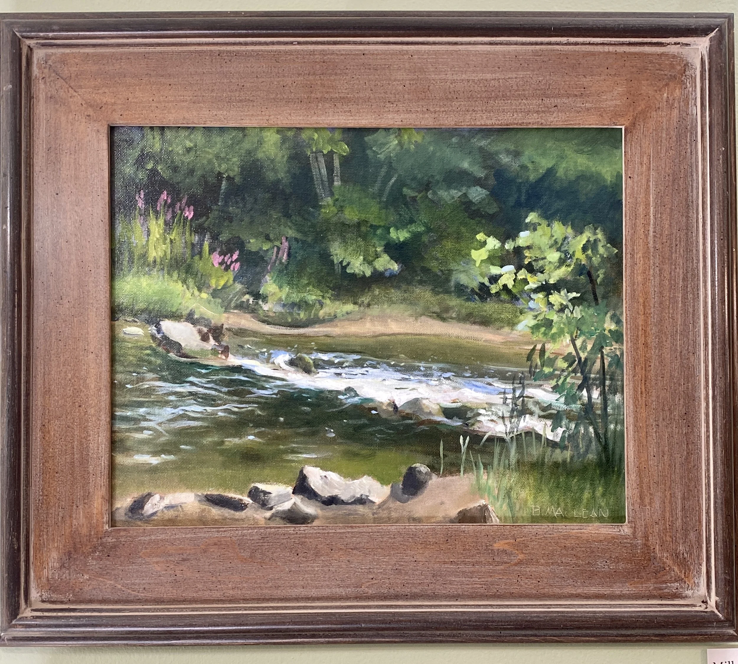 Mill Creek Rapids, oil on canvas 11x14" framed
$385