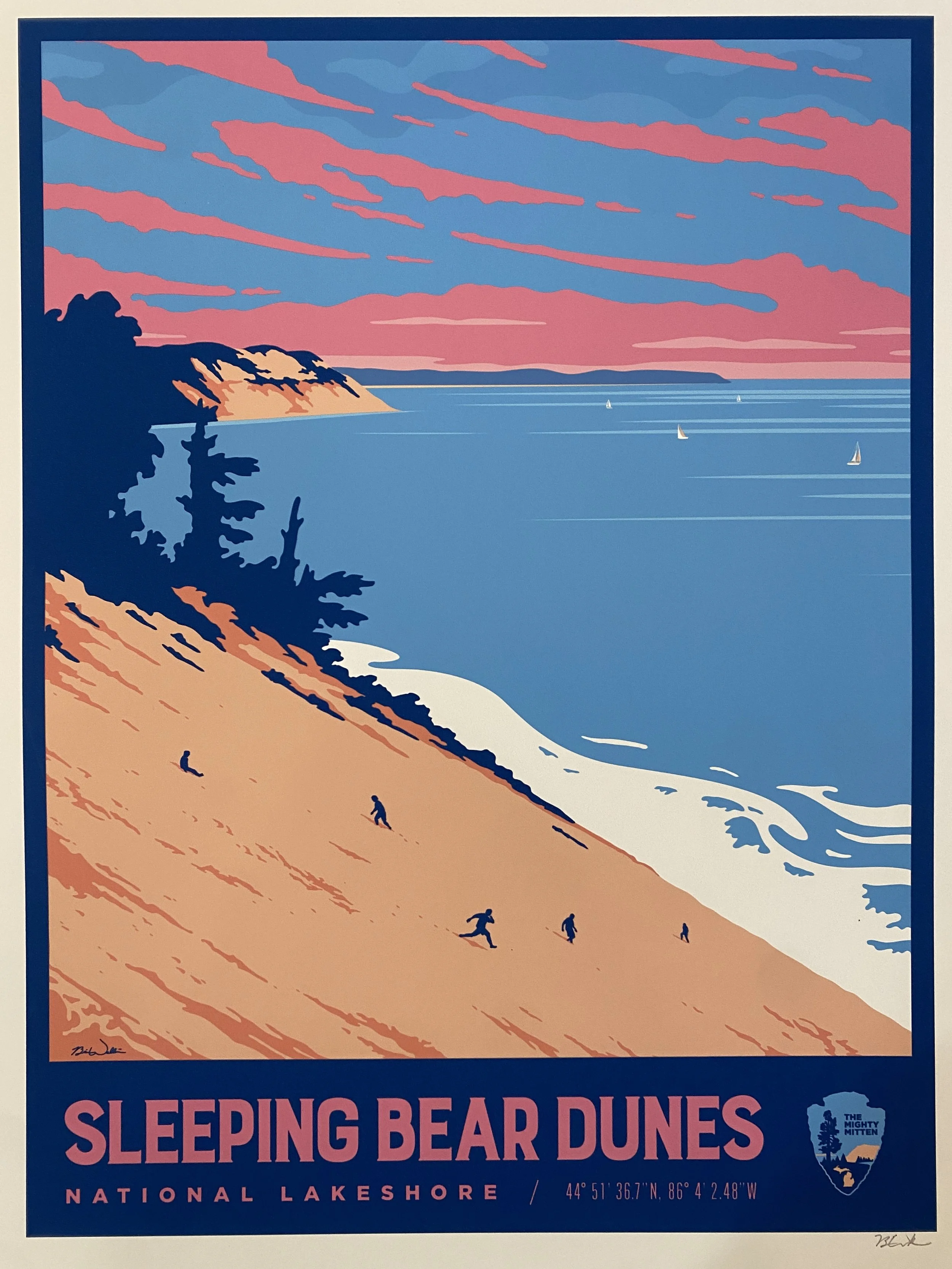 Brian Walline, Mighty Mitten vintage style Michigan town poster prints
Ann Arbor, MI