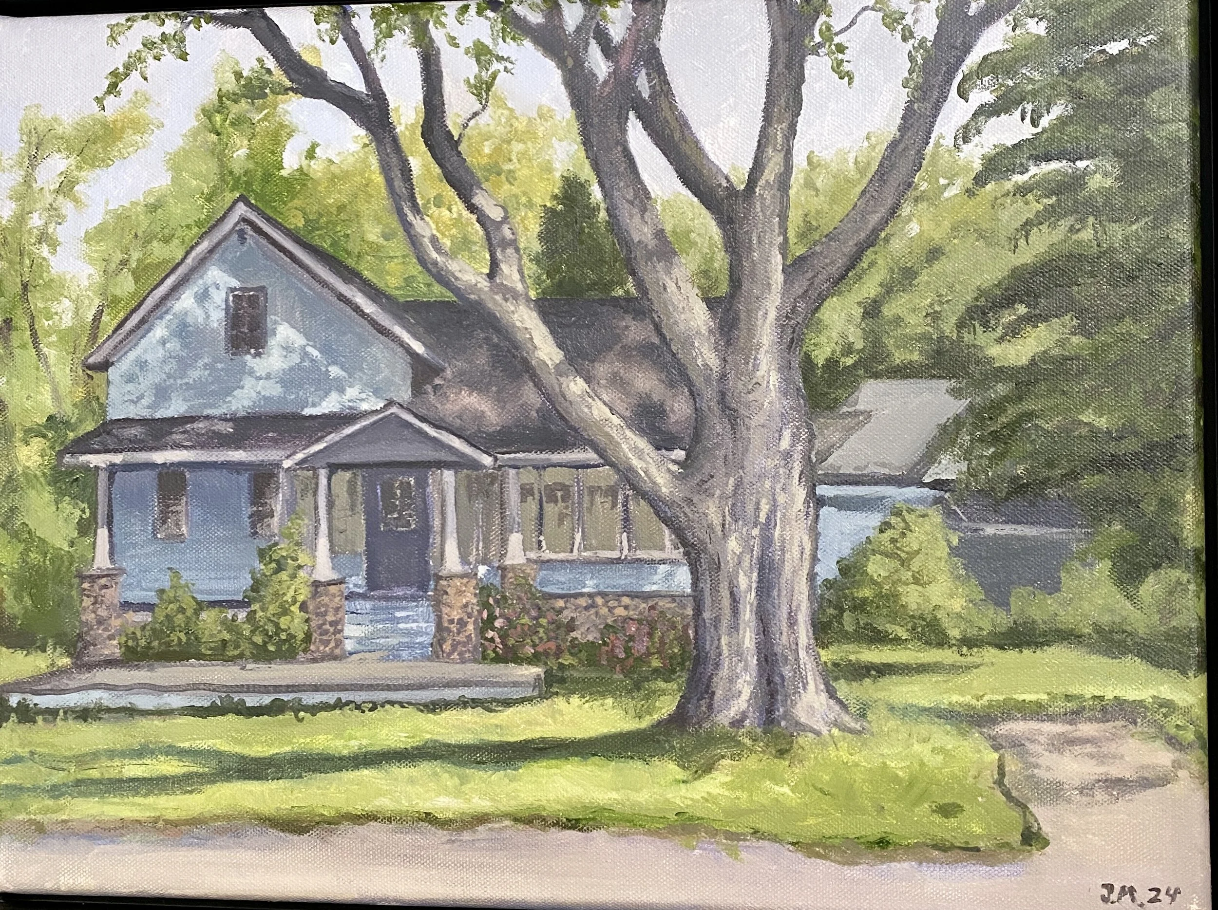 Gene Rantz House, Plein Air oil on canvas. 12x16"
$260