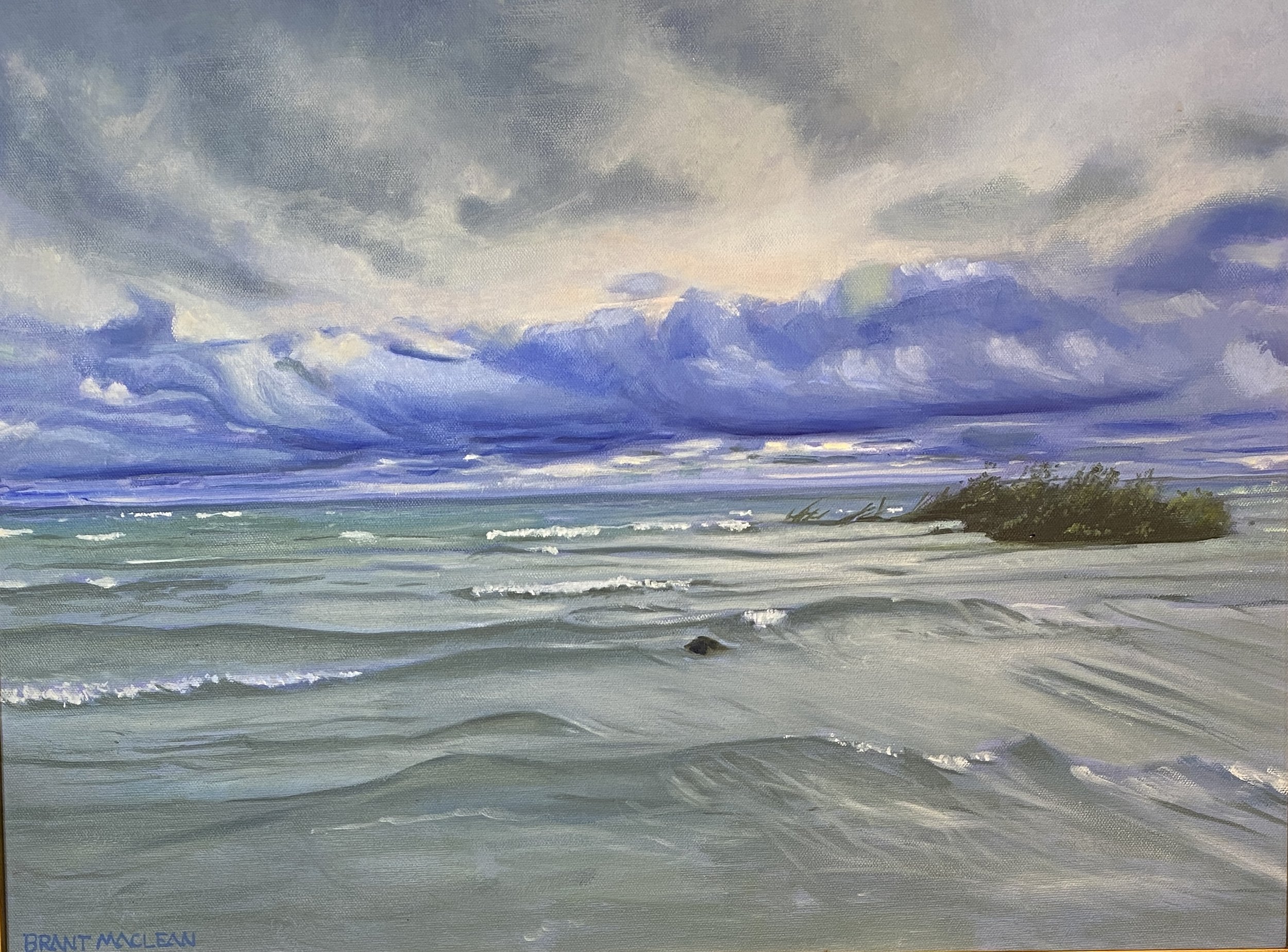 Northport Stormy, oil on canvas 18"x24" framed $900