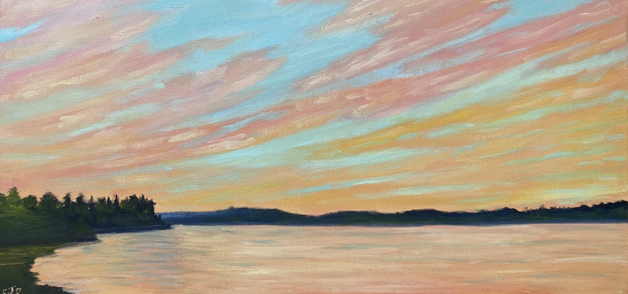 Pinks & Blues, Good Harbor Beach
Oil on Canvas, Oak Frame. 25.5"x21.5"
$580