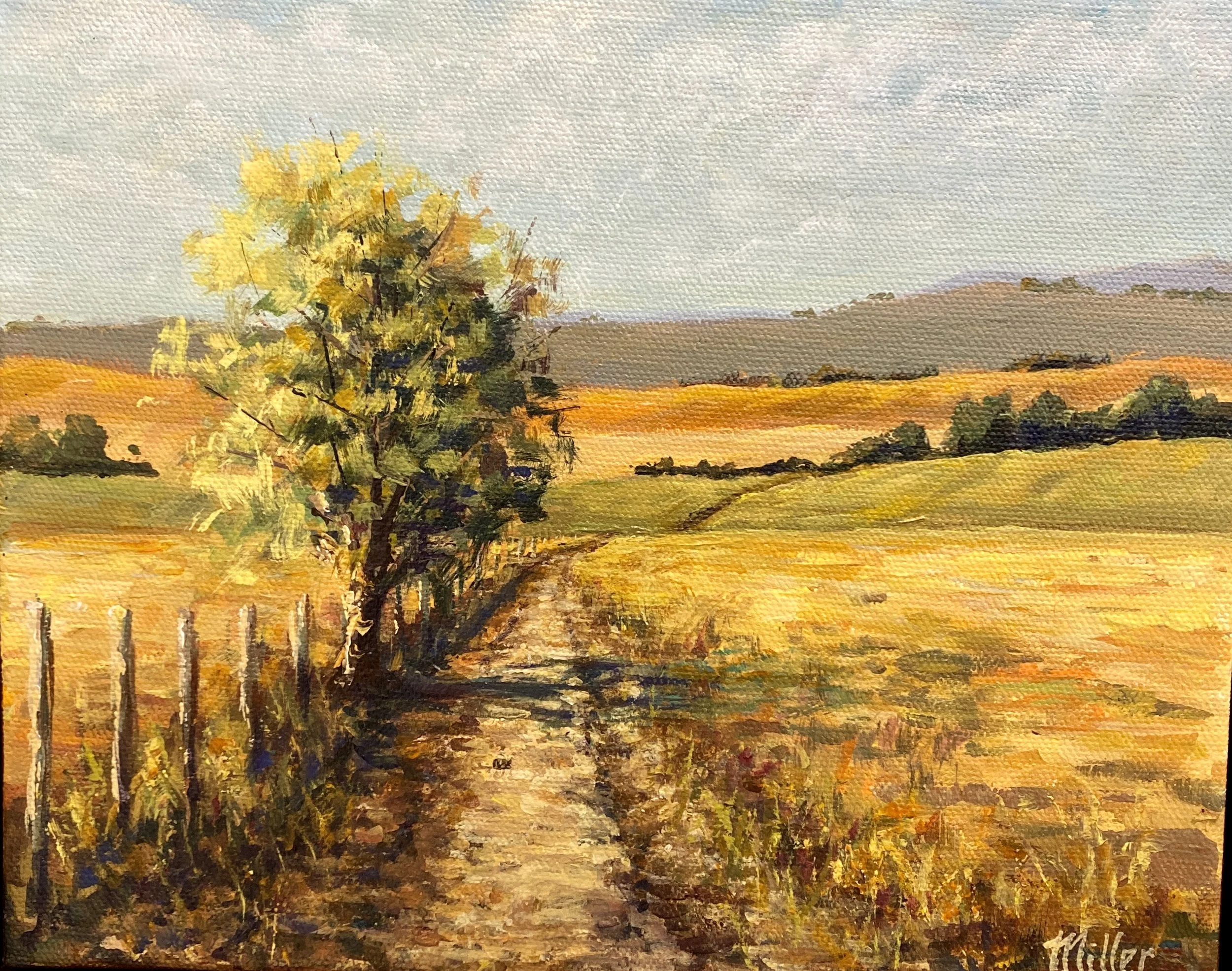 The Back 40, acrylic on canvas framed $320