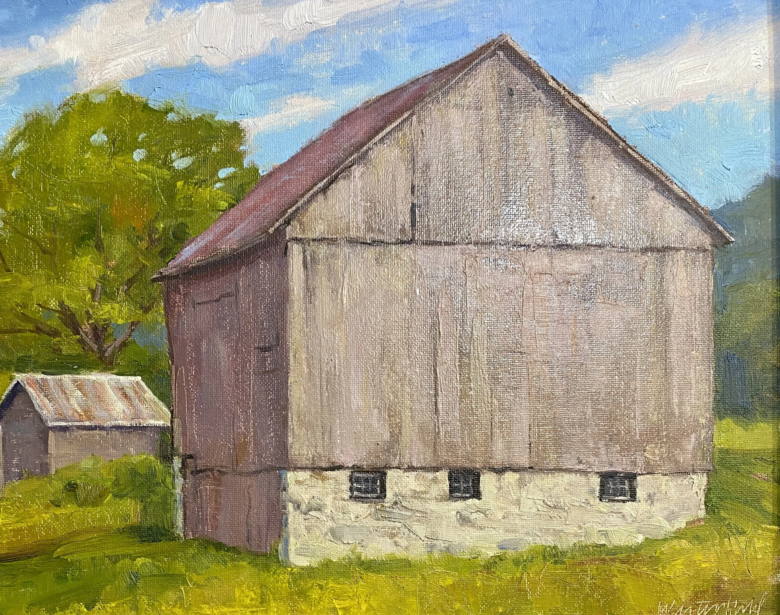 Ole Olsen Barn oil on canvas 11"x14" framed $600