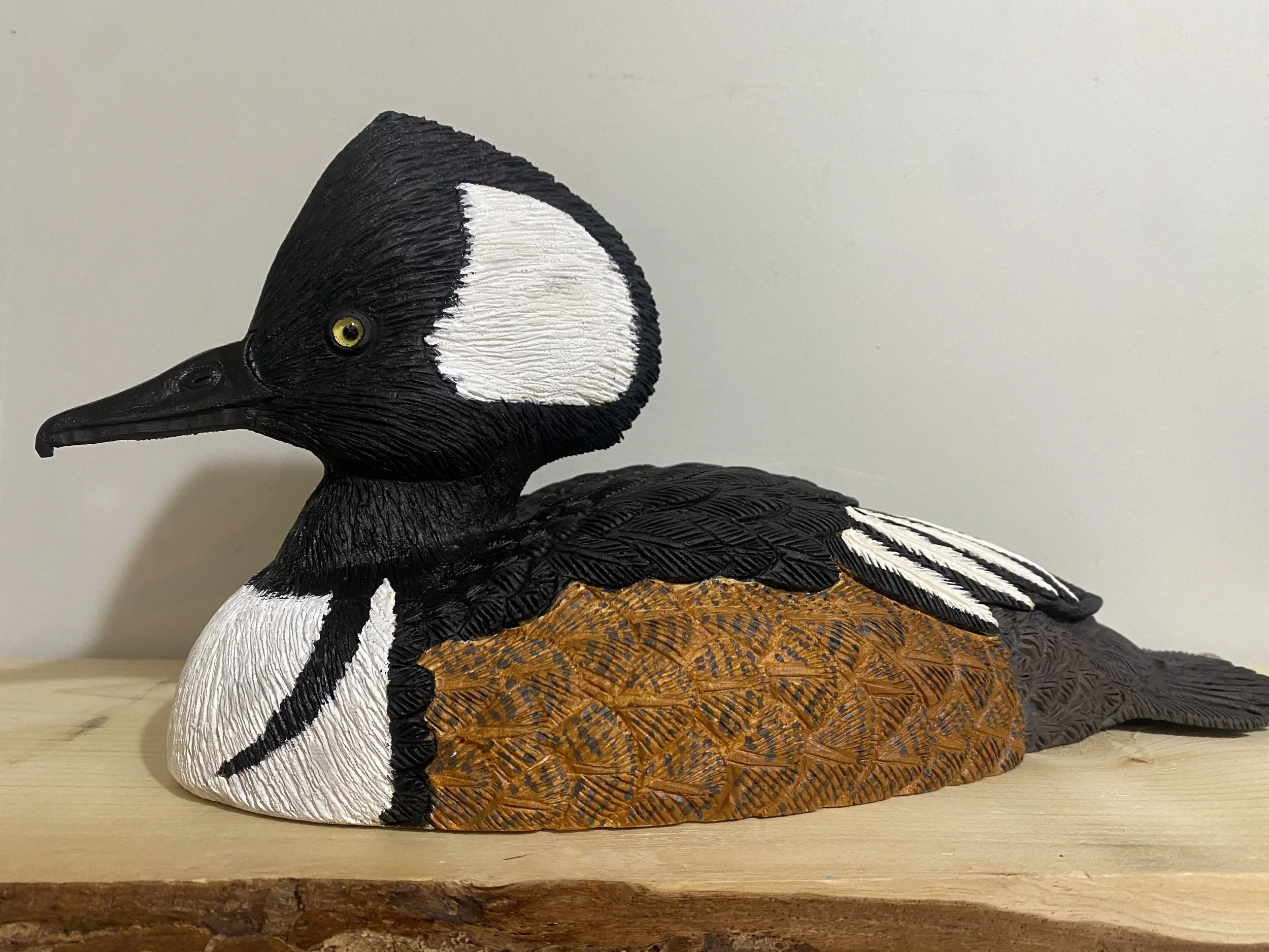 Carved Merganser 13" $285