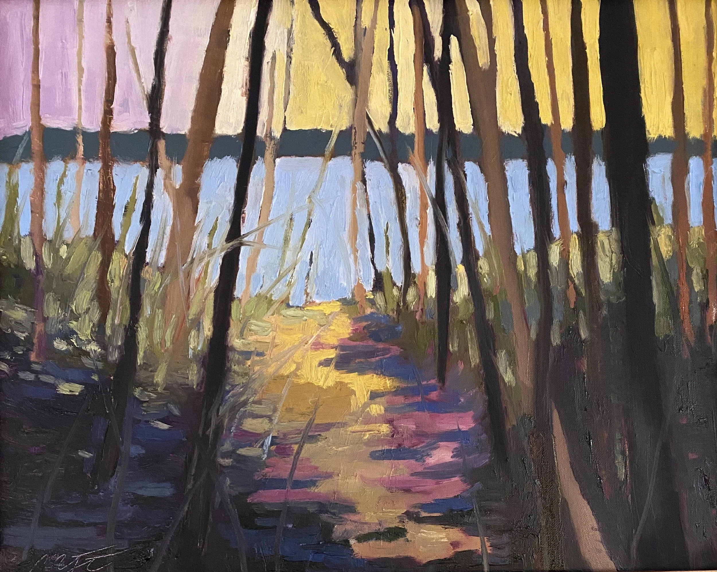 Path to Water, oil on panel, 16"x20" framed $775