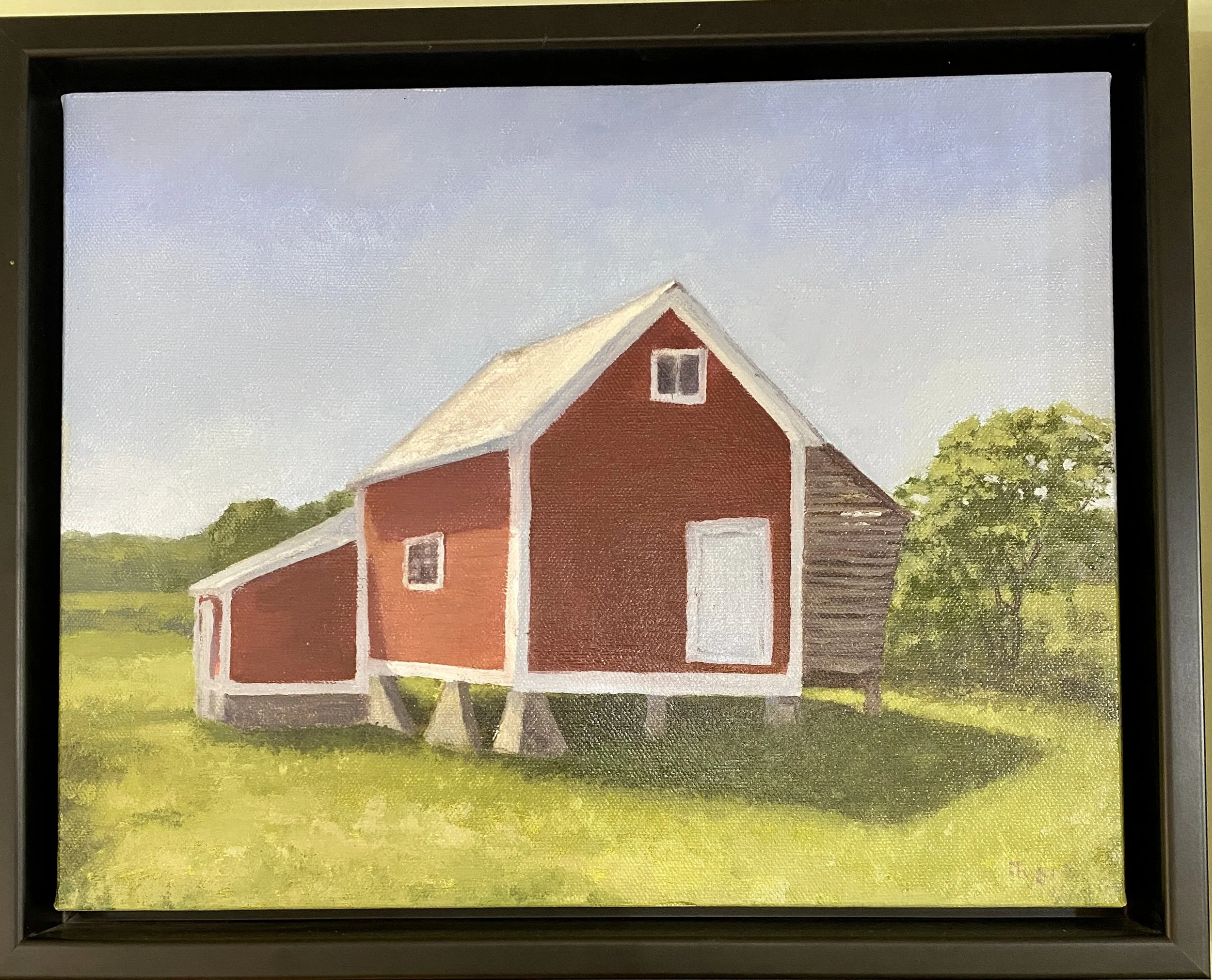 Red Barn at Port Oneida Farm, oil on canvas framed 11x14"
$260