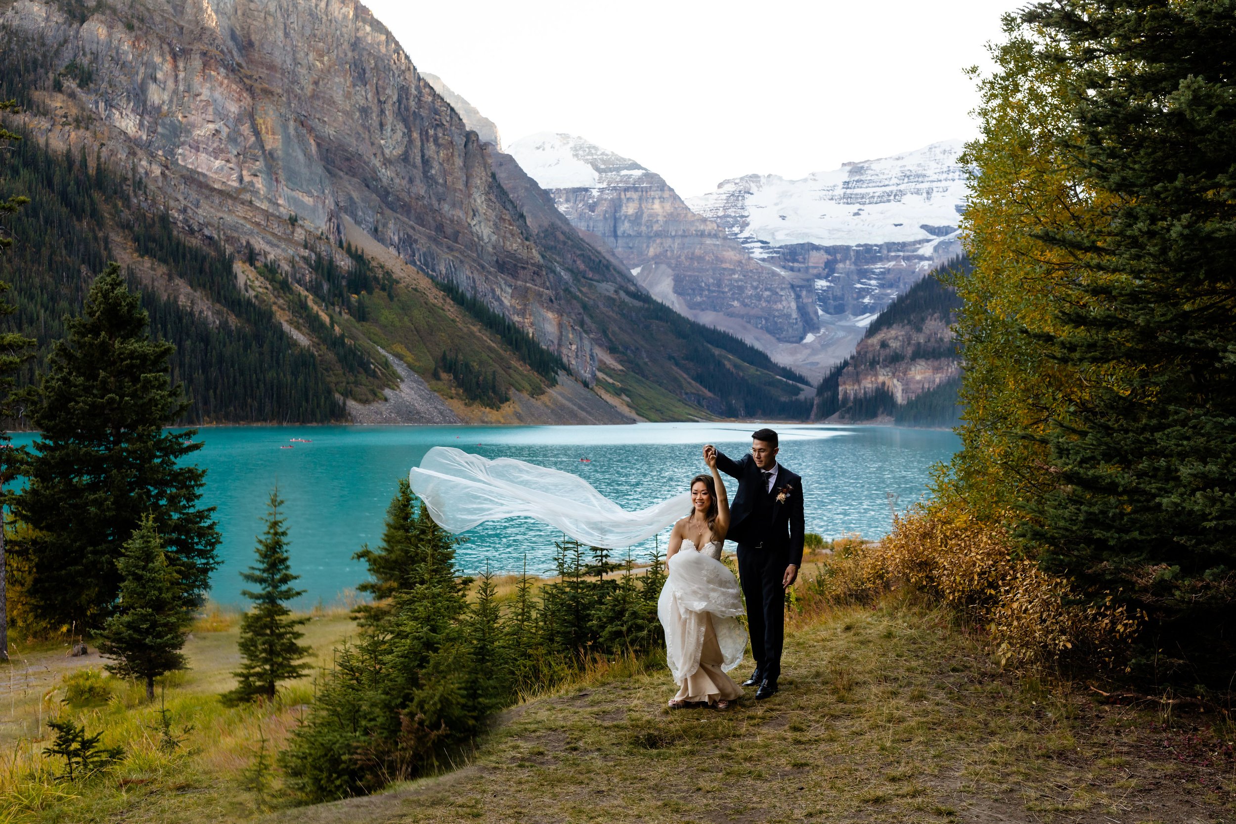  Lake Louise Wedding, Banff Elopement Photographers 