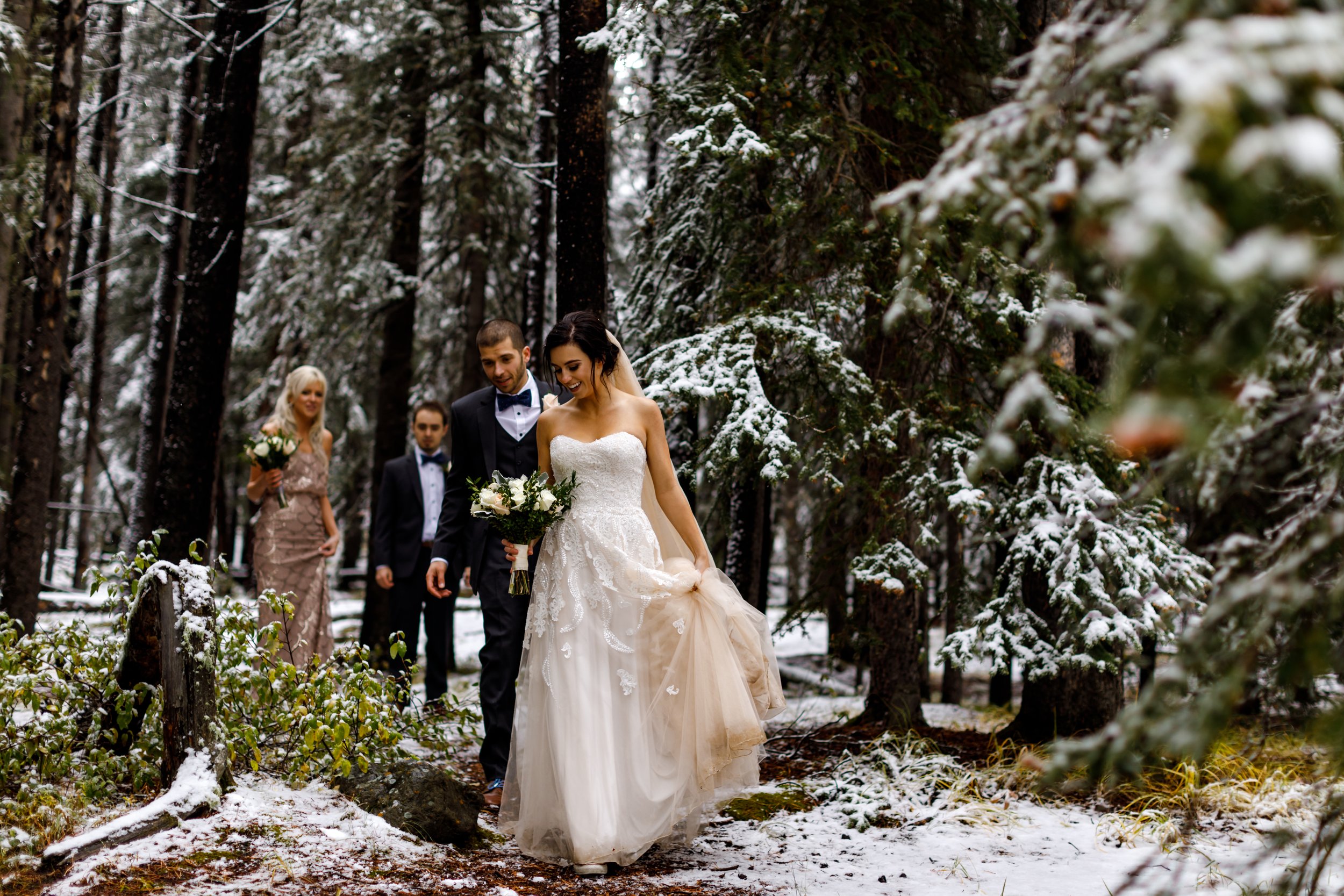  Lake Minnewanka Elopement, Banff Wedding Photographer 