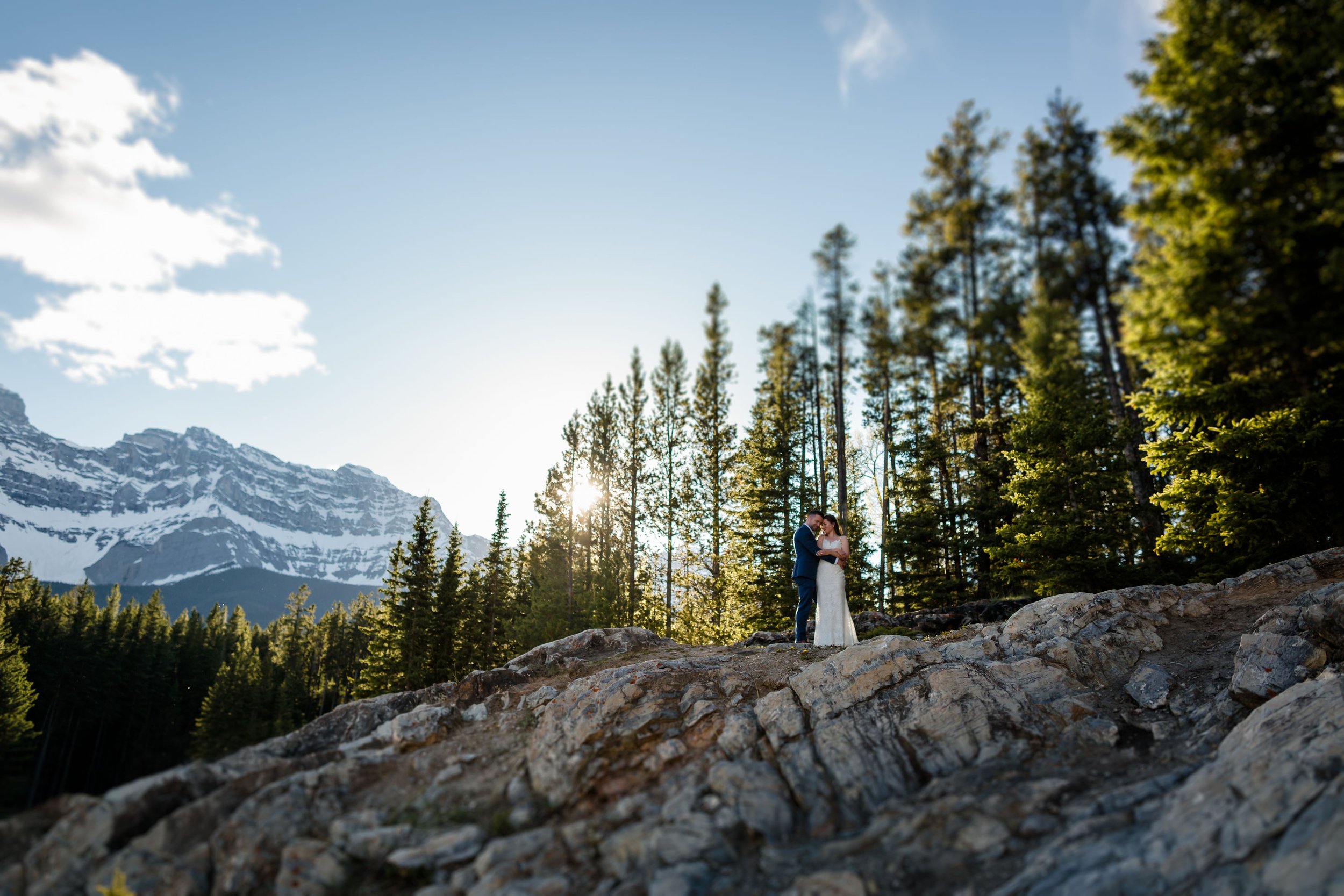  Lake Minnewanka Elopement, Banff Wedding Photographer 