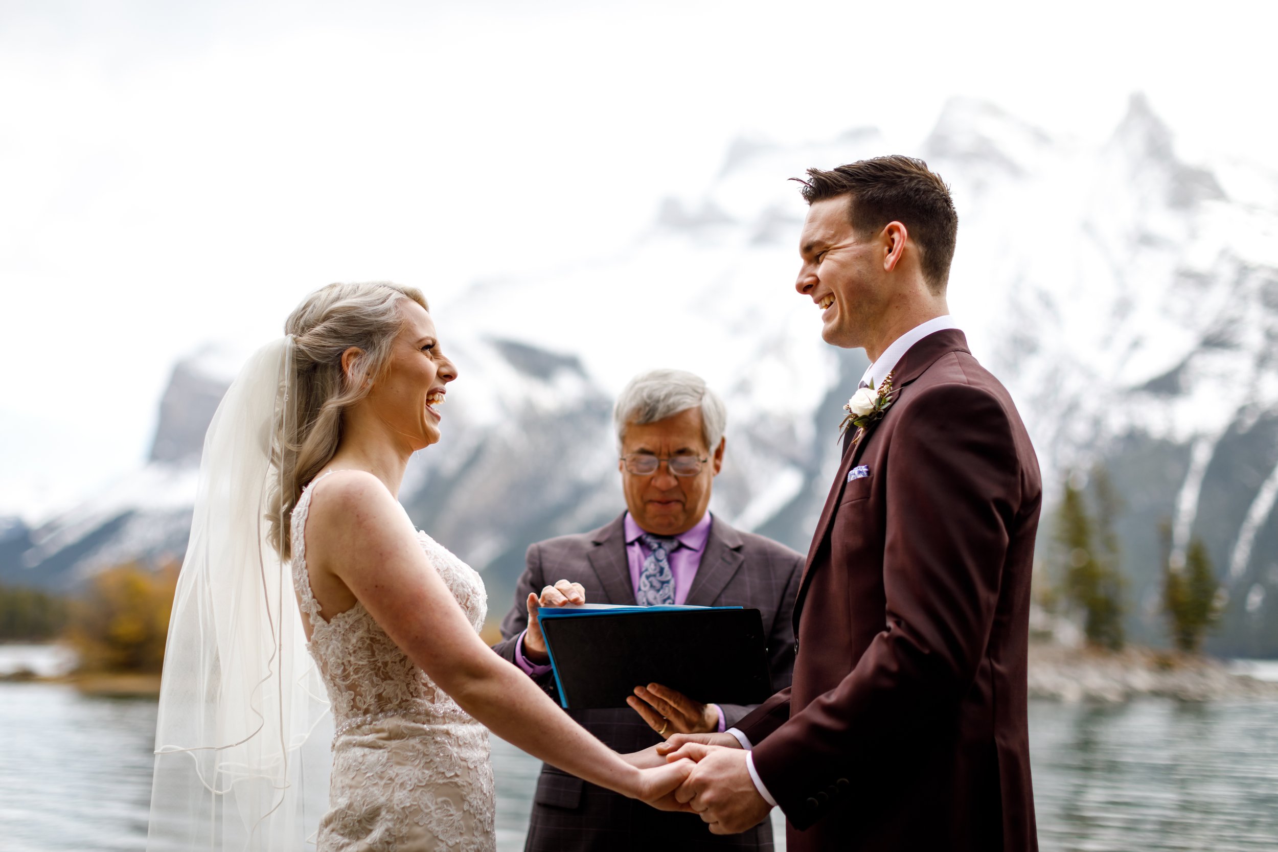  Lake Minnewanka Elopement, Banff Wedding Photographer 