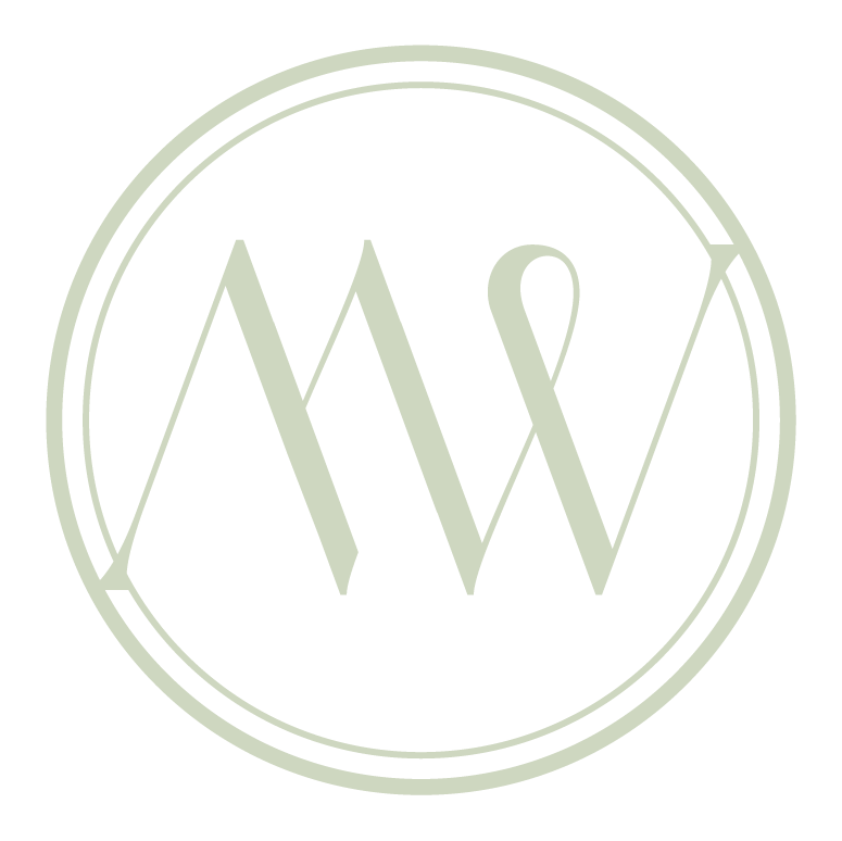 A circular logo with stylized letters 'M' and 'W' inside, surrounded by concentric circles, on a black background.